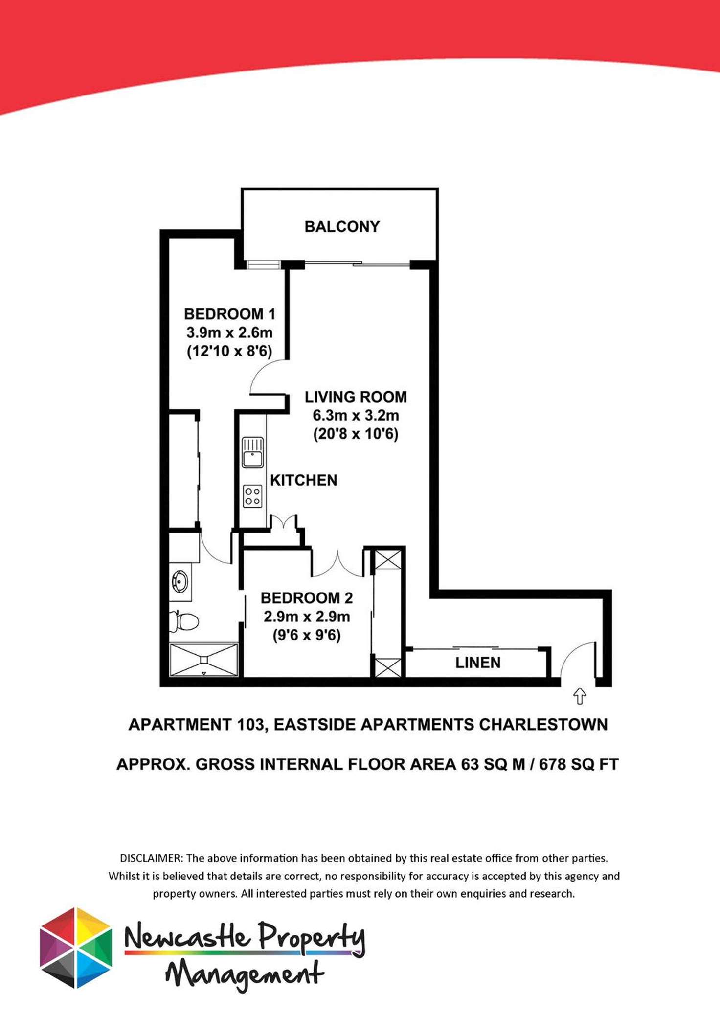 Floorplan of Homely apartment listing, 103/6 Charles Street, Charlestown NSW 2290