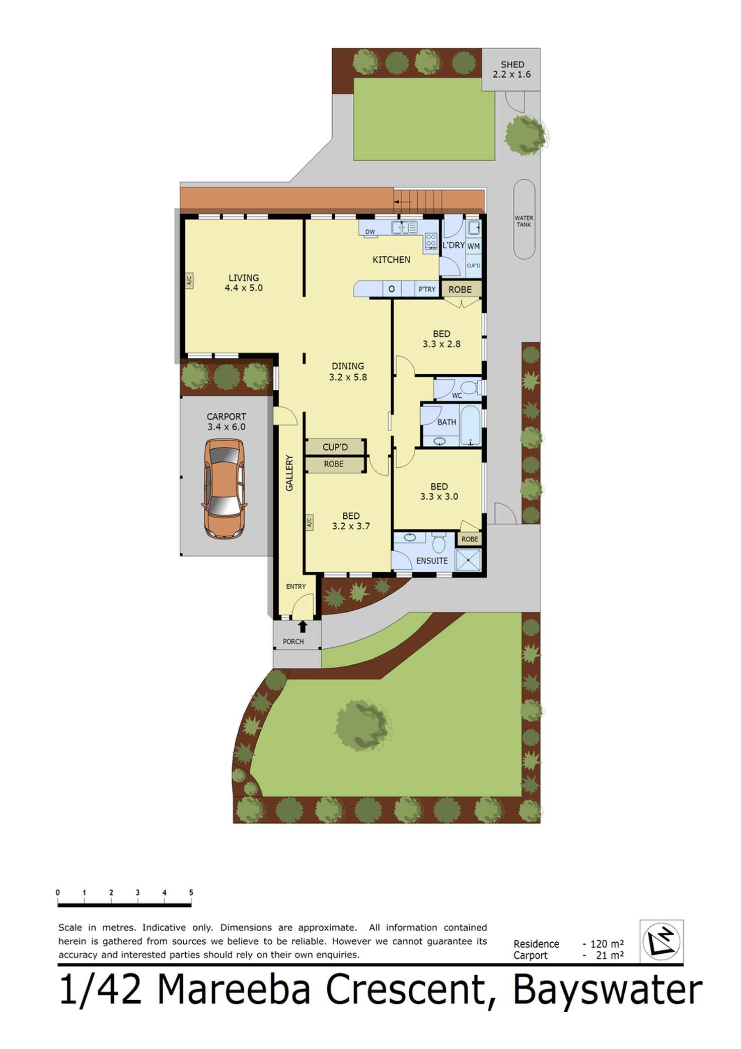 Floorplan of Homely unit listing, 1/42 Mareeba Crescent, Bayswater VIC 3153