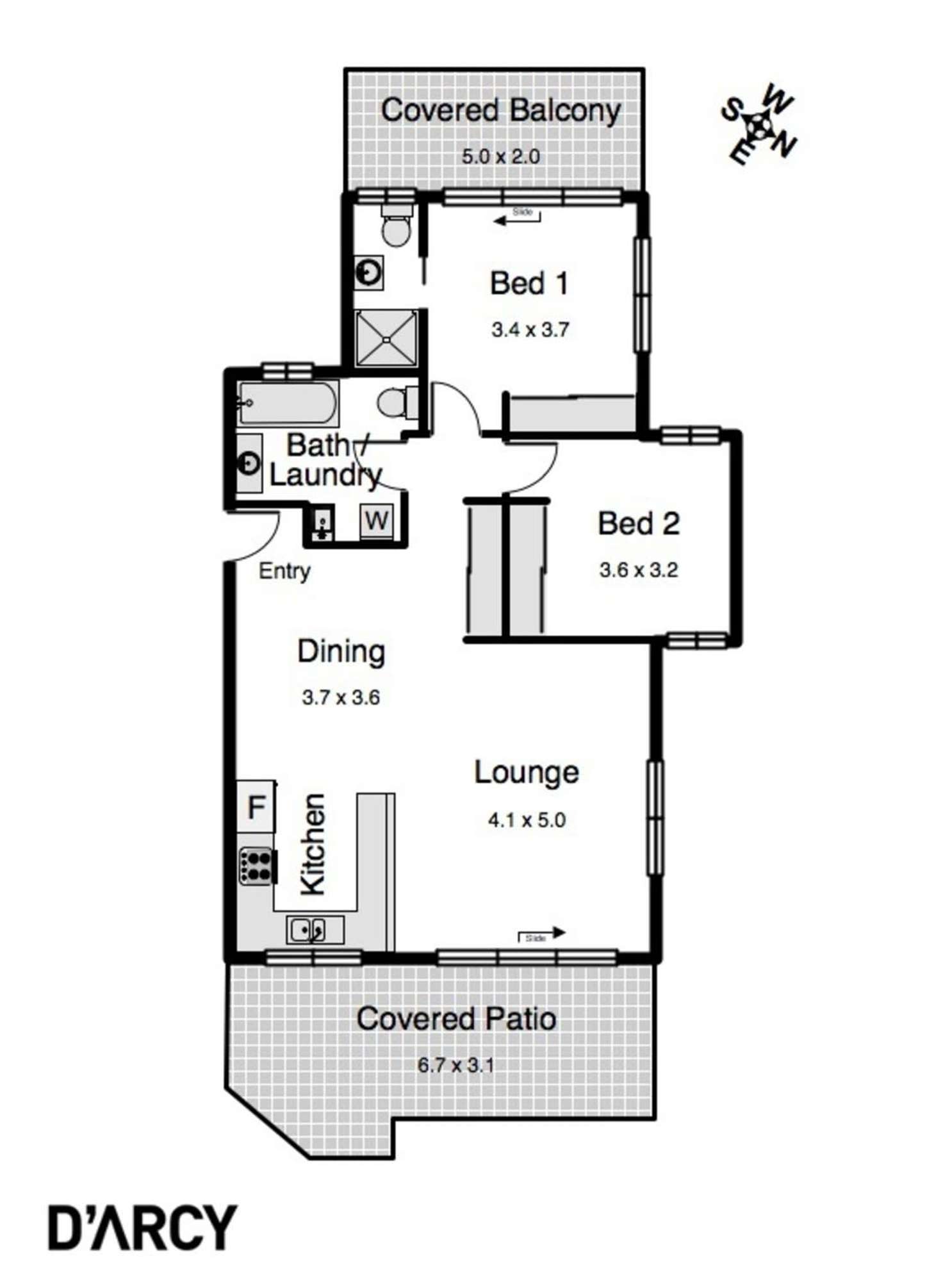 Floorplan of Homely unit listing, 2/40 Bott Street, Ashgrove QLD 4060