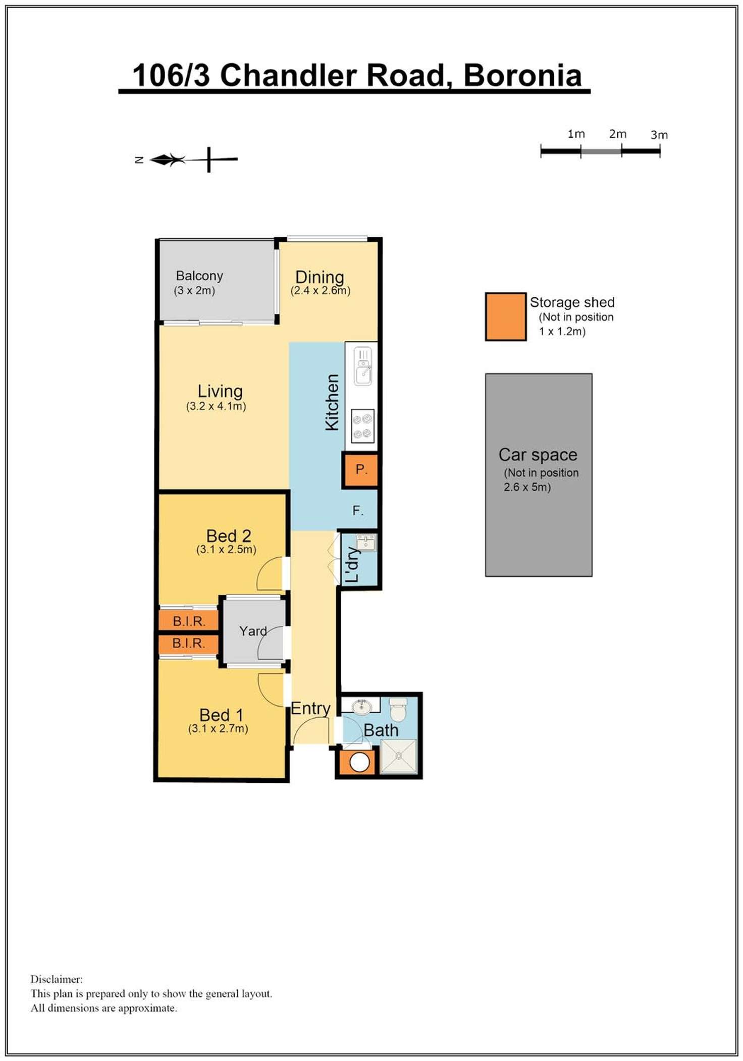 Floorplan of Homely apartment listing, 106/3 Chandler Road, Boronia VIC 3155