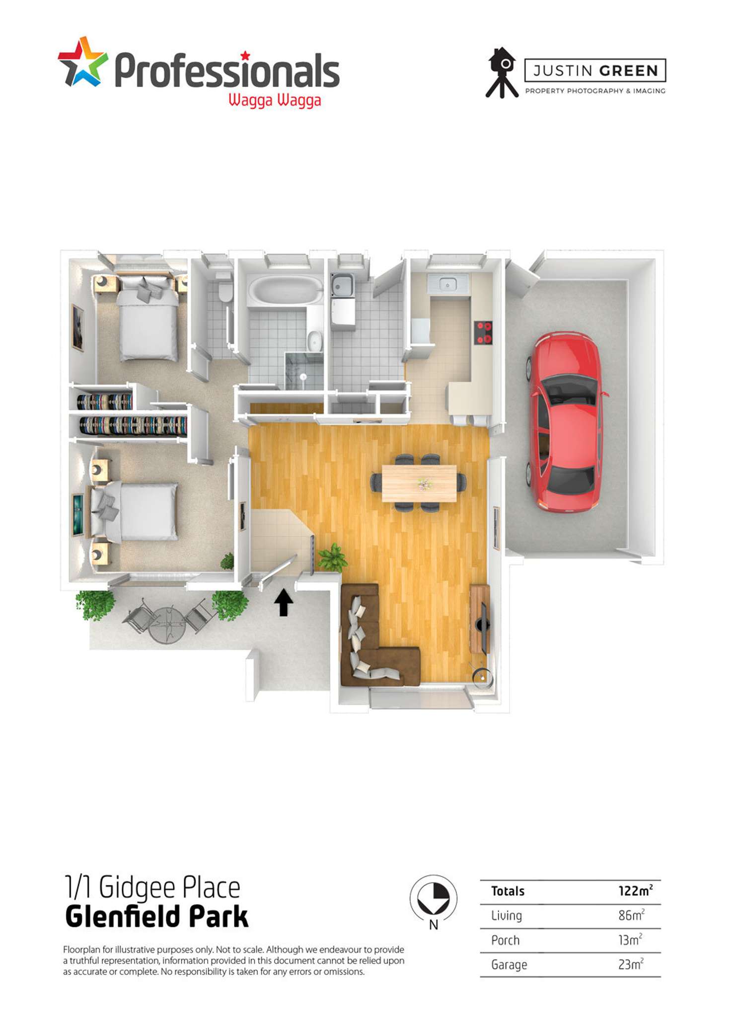 Floorplan of Homely house listing, 1/1 Gidgee Place, Glenfield Park NSW 2650