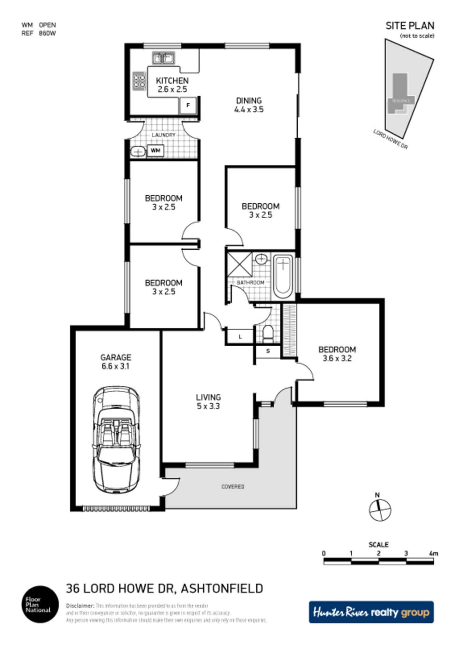 Floorplan of Homely house listing, 36 Lord Howe Drive, Ashtonfield NSW 2323