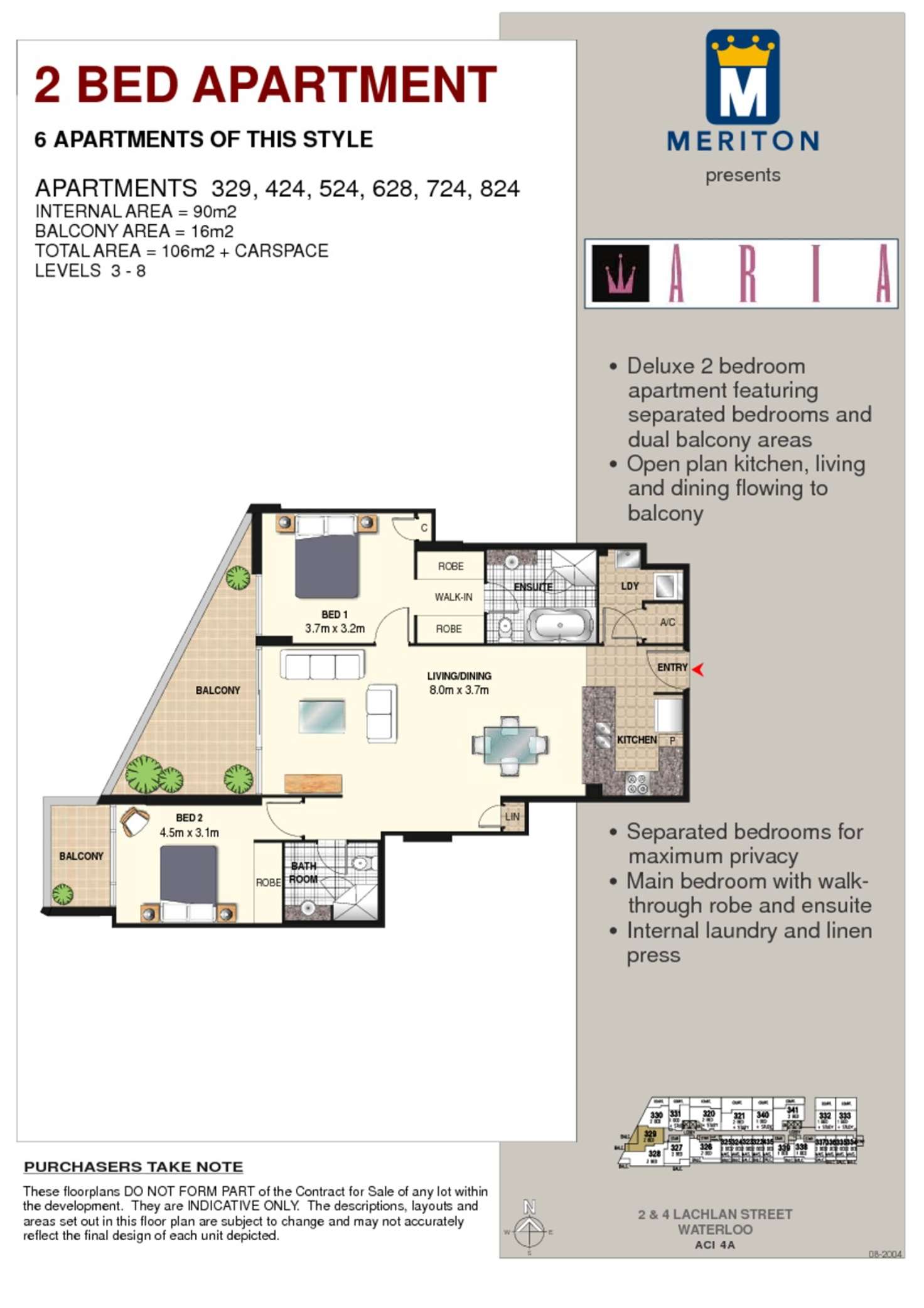 Floorplan of Homely apartment listing, 628/2 Lachlan Street, Waterloo NSW 2017