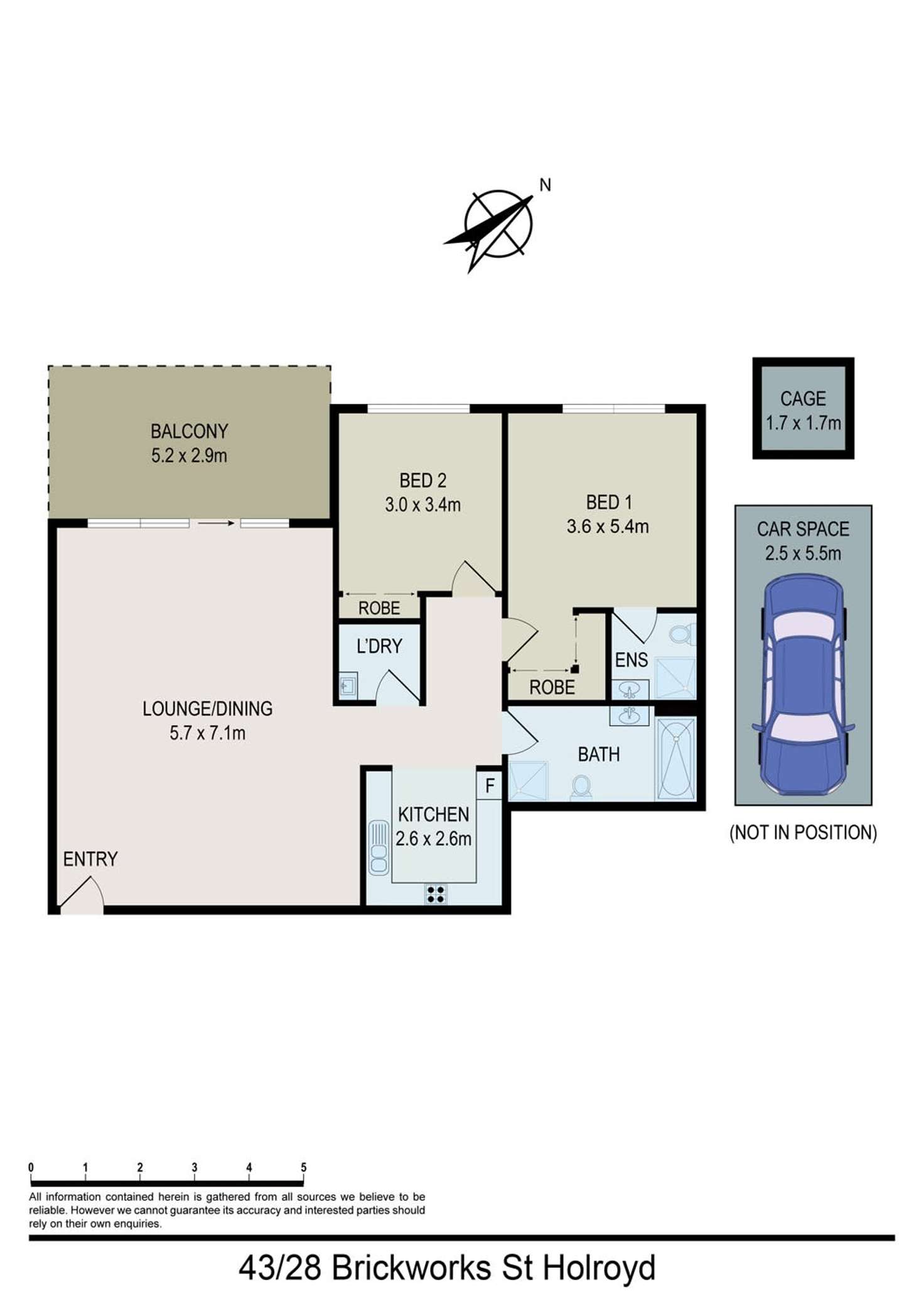 Floorplan of Homely apartment listing, 43/28 Brickworks Drive, Holroyd NSW 2142