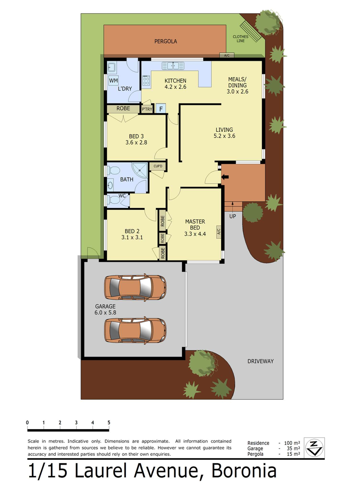 Floorplan of Homely unit listing, 1/15 Laurel Avenue, Boronia VIC 3155