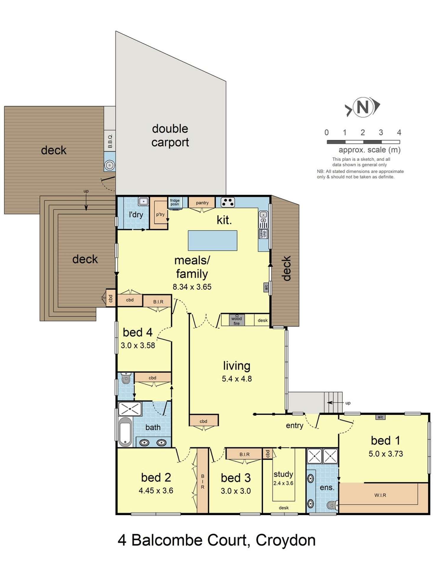 Floorplan of Homely house listing, 4 Balcombe Court, Croydon VIC 3136