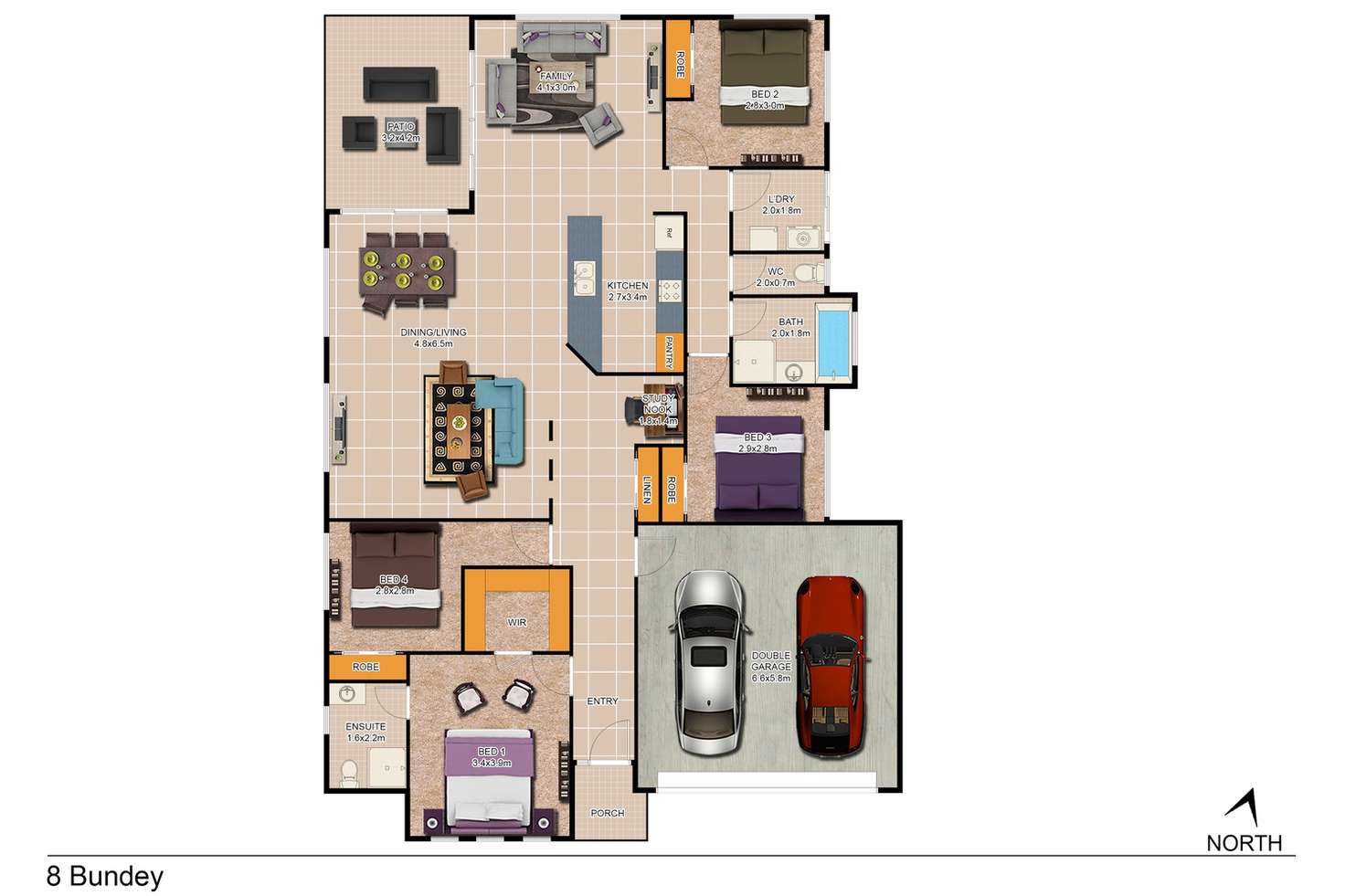 Floorplan of Homely house listing, 8 Bundey Street, Bentley Park QLD 4869