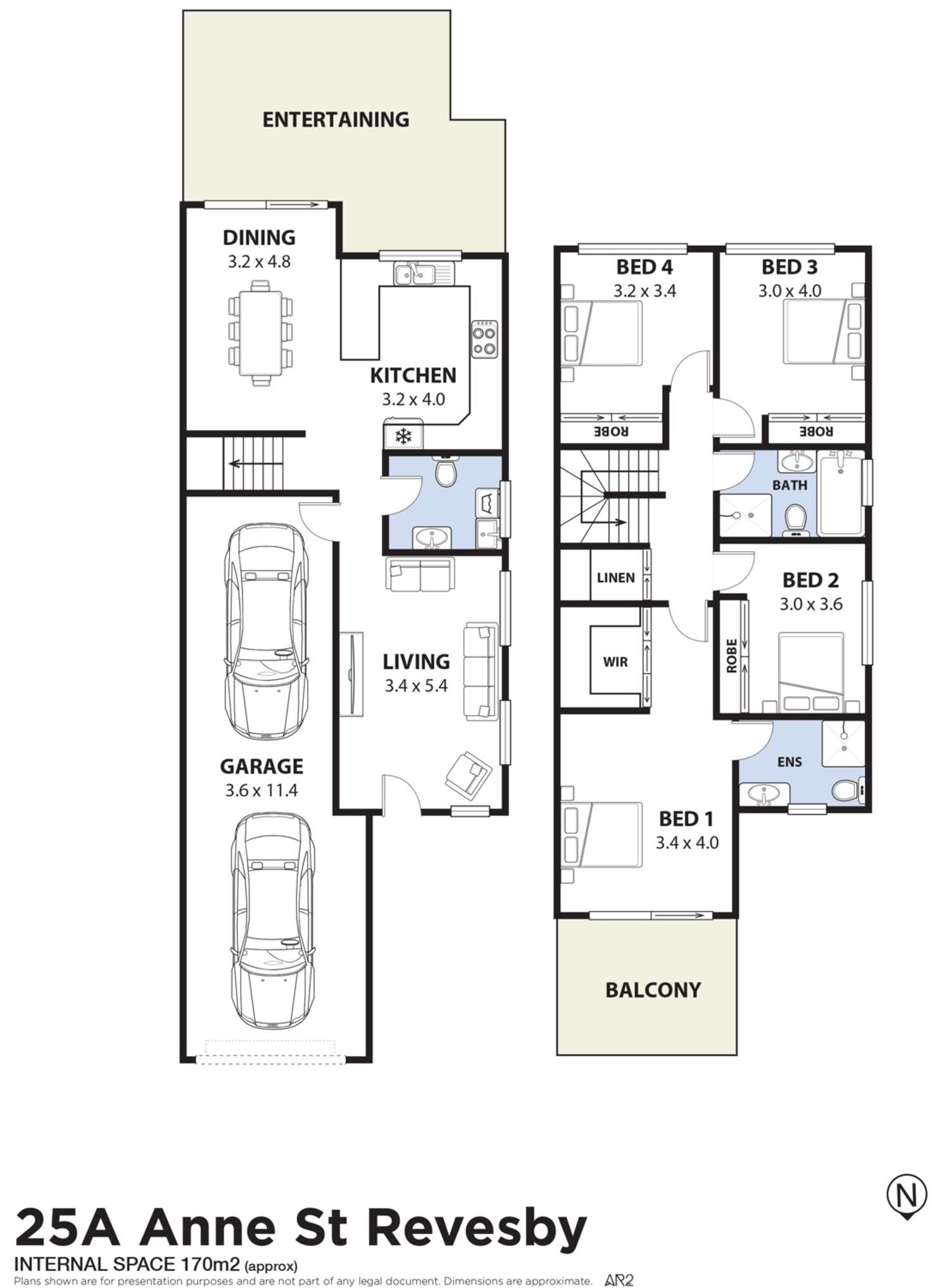 Floorplan of Homely semiDetached listing, 25A Anne Street, Revesby NSW 2212