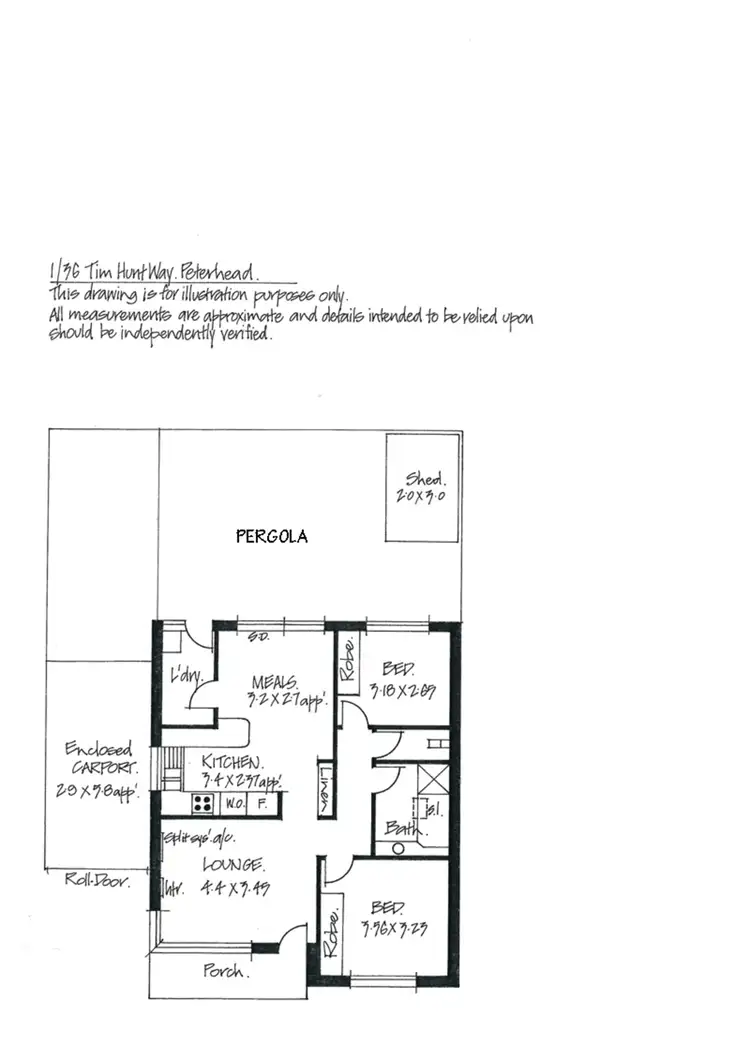 Floorplan of Homely unit listing, 1/36 Tim Hunt Way, Peterhead SA 5016