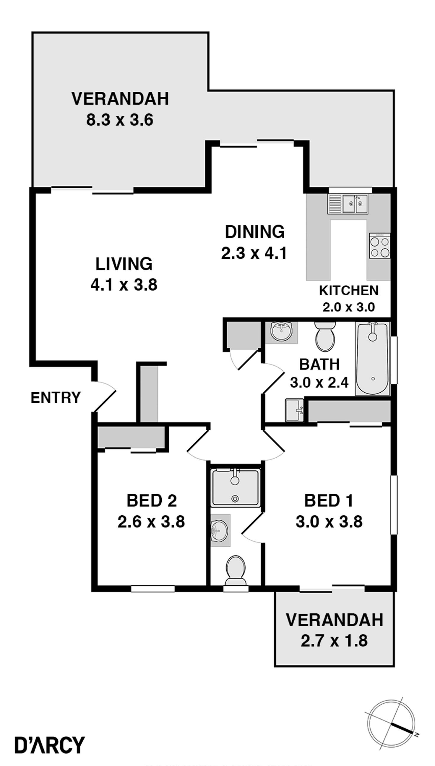 Floorplan of Homely unit listing, 7/22 Bott Street, Ashgrove QLD 4060