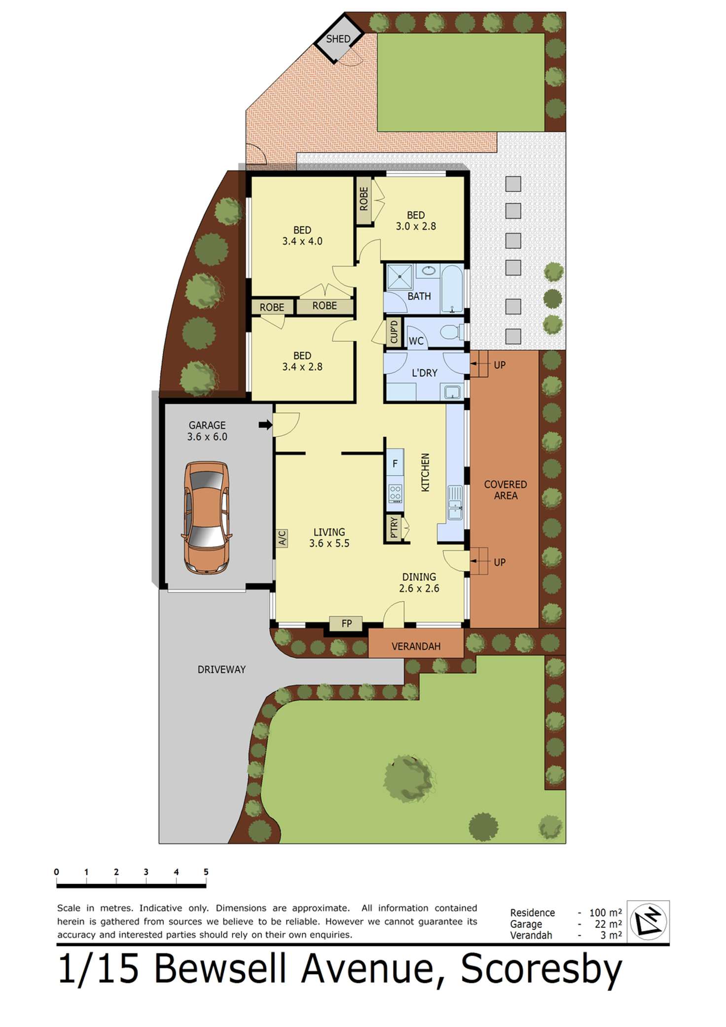 Floorplan of Homely unit listing, 1/15 Bewsell Avenue, Scoresby VIC 3179