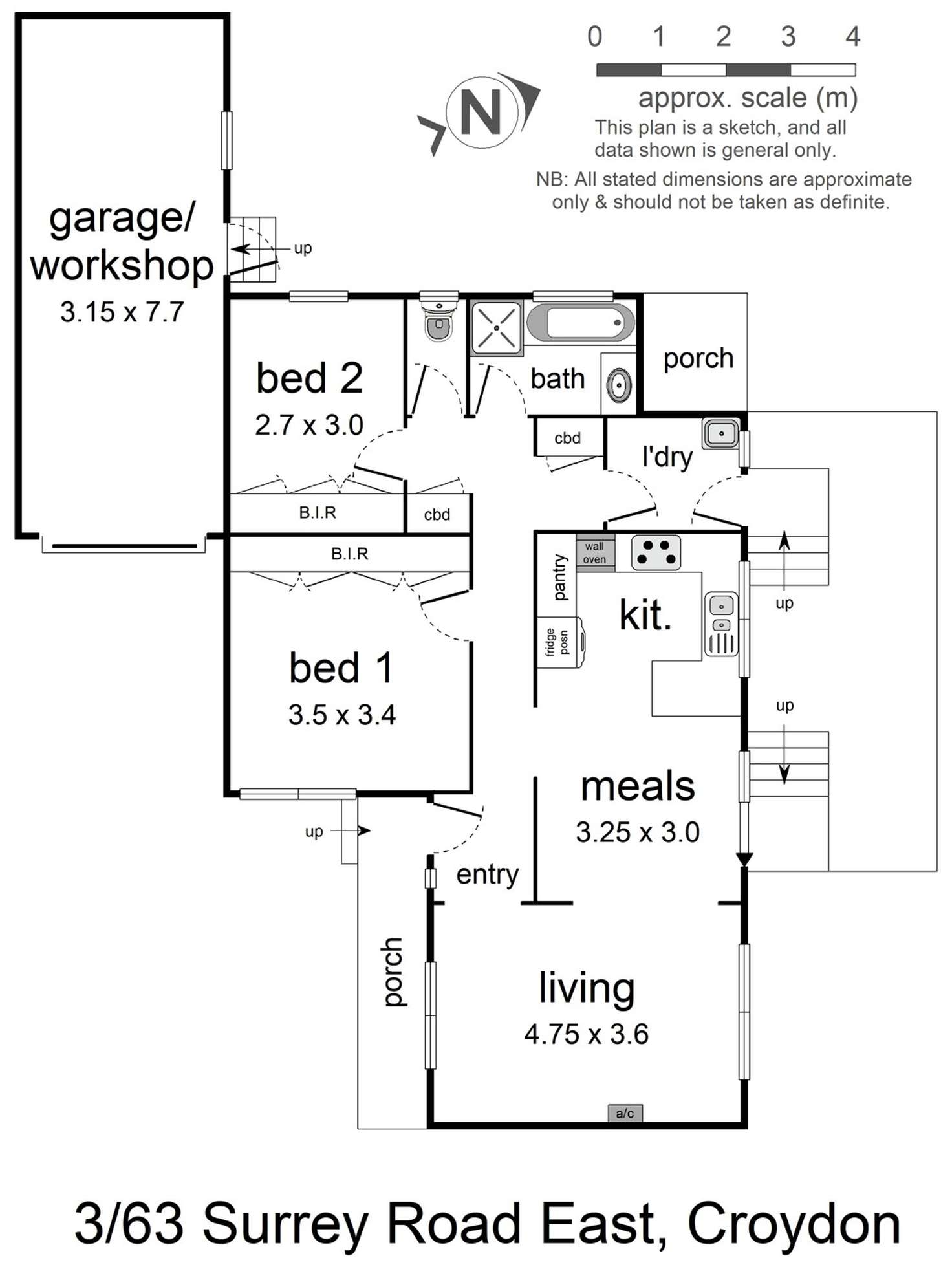 Floorplan of Homely unit listing, 3/63 Surrey Road East, Croydon VIC 3136