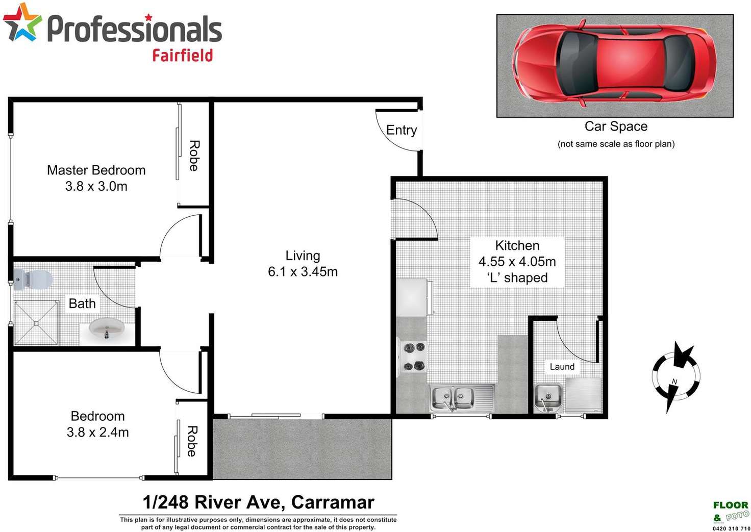 Floorplan of Homely unit listing, 1/248 River Avenue, Carramar NSW 2163