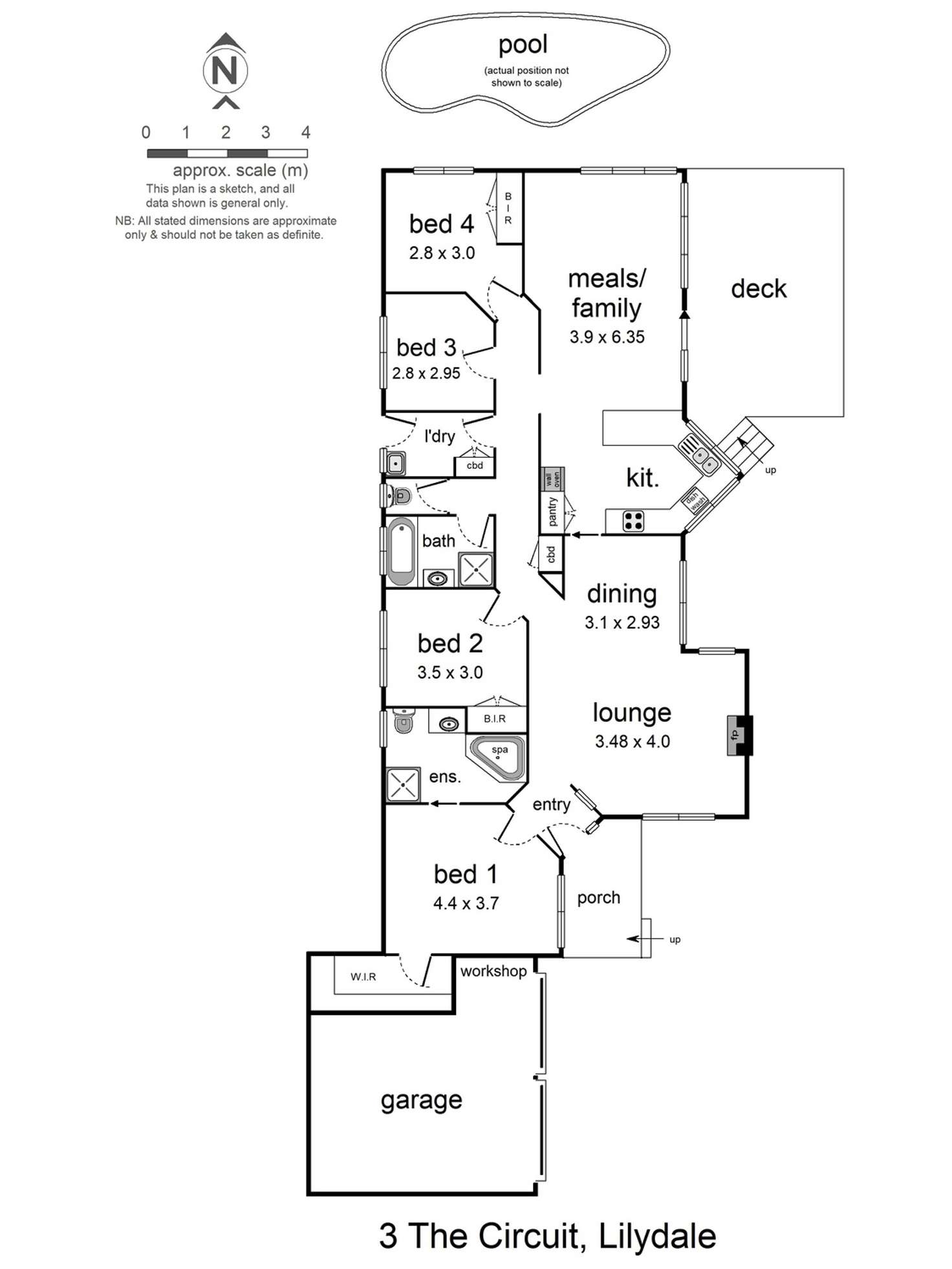 Floorplan of Homely house listing, 3 The Circuit, Lilydale VIC 3140