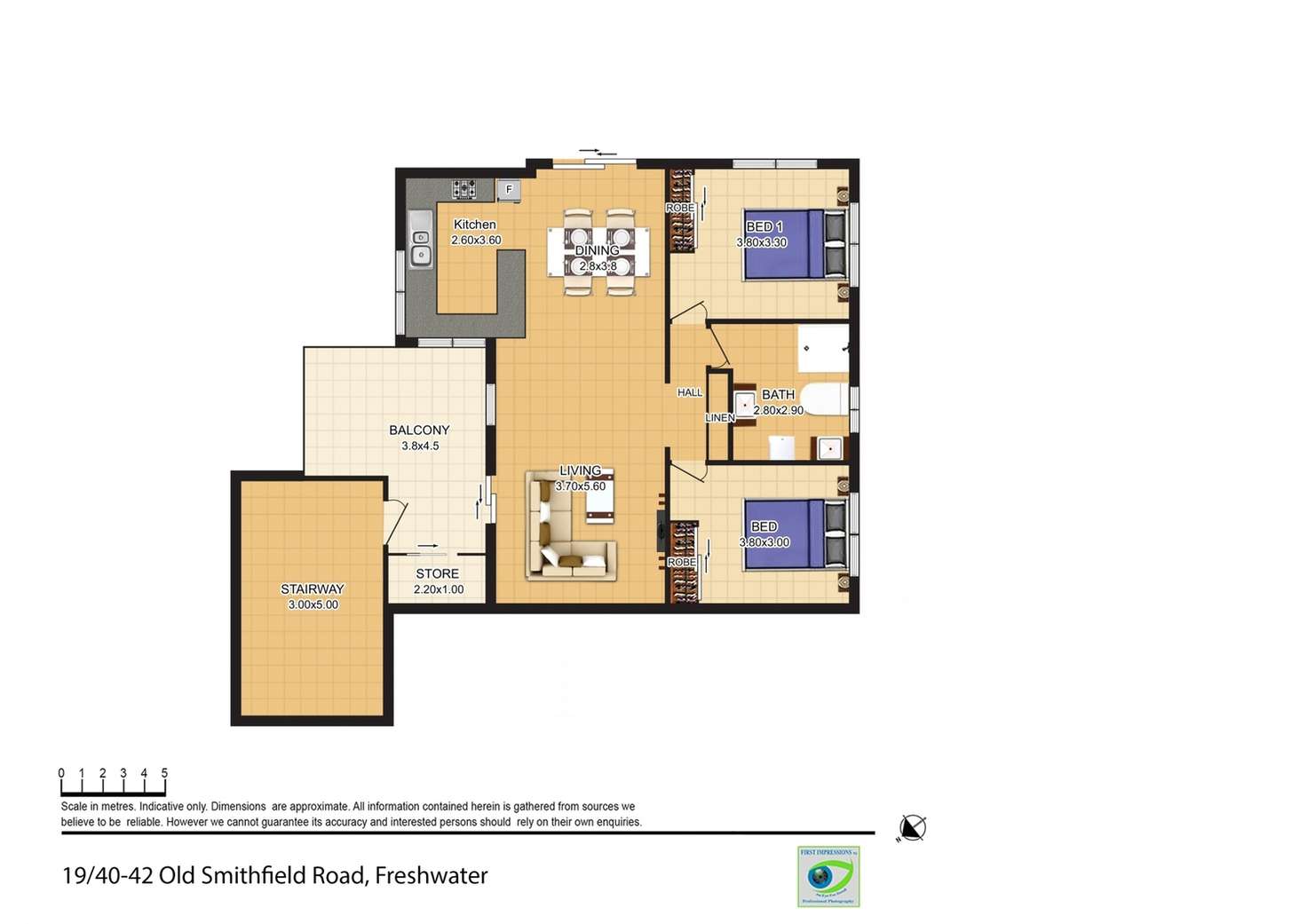 Floorplan of Homely apartment listing, 19/40-42 Old Smithfield Road, Freshwater QLD 4870