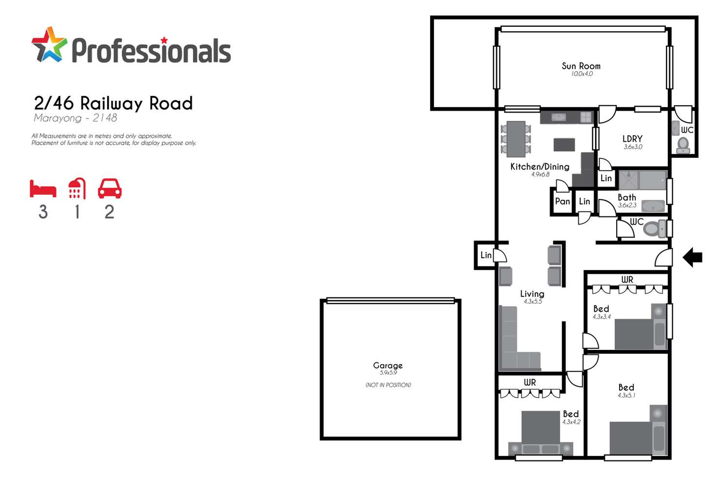 Floorplan of Homely unit listing, 2/46 Railway Road, Marayong NSW 2148