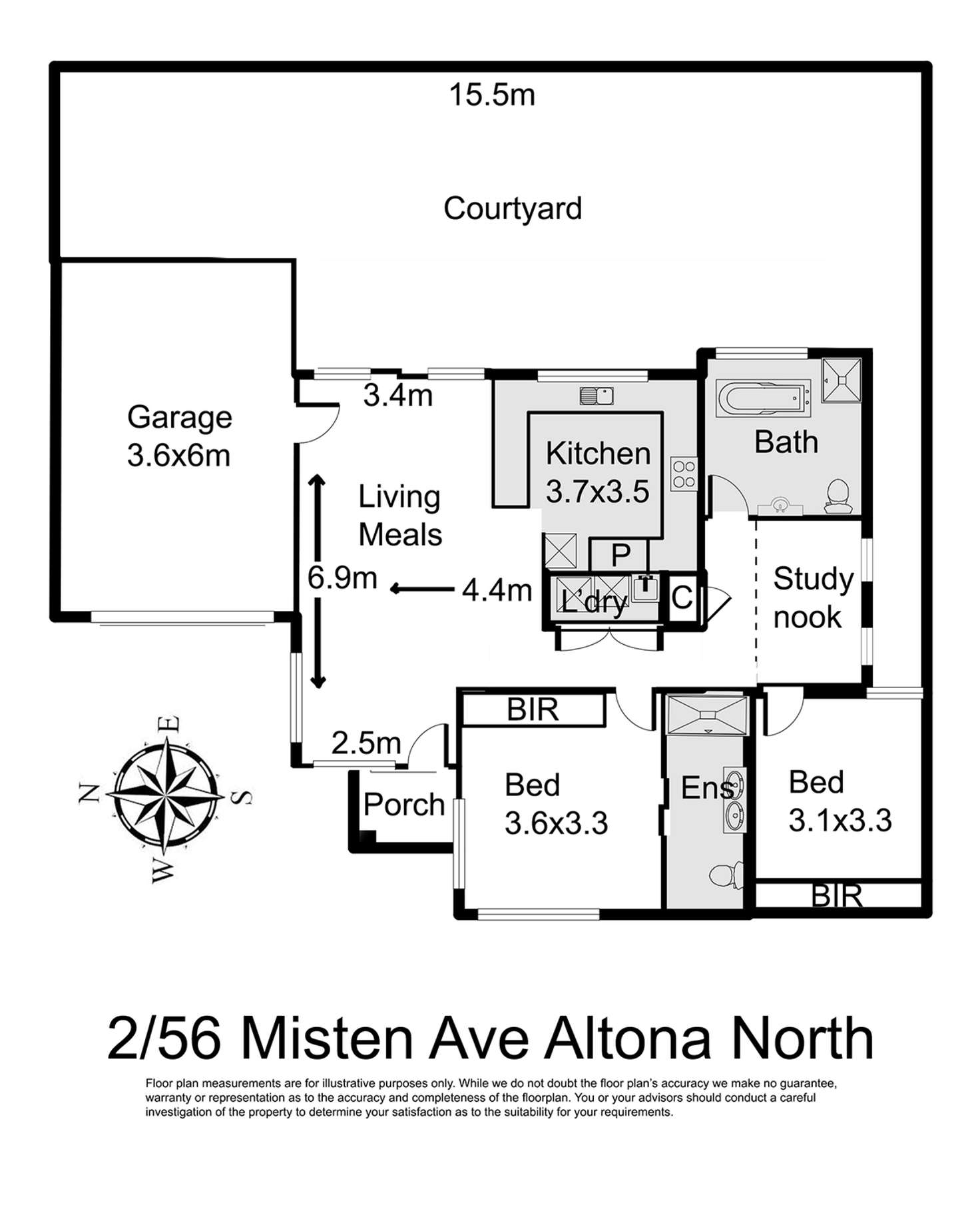 Floorplan of Homely unit listing, 2/56 Misten Avenue, Altona North VIC 3025