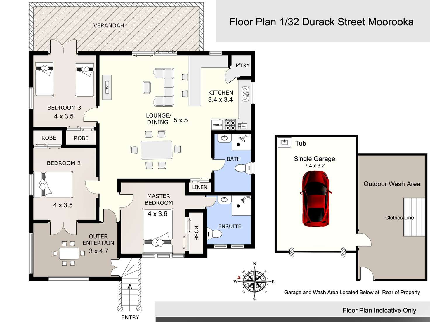 Floorplan of Homely house listing, 1/32 Durack Street, Moorooka QLD 4105