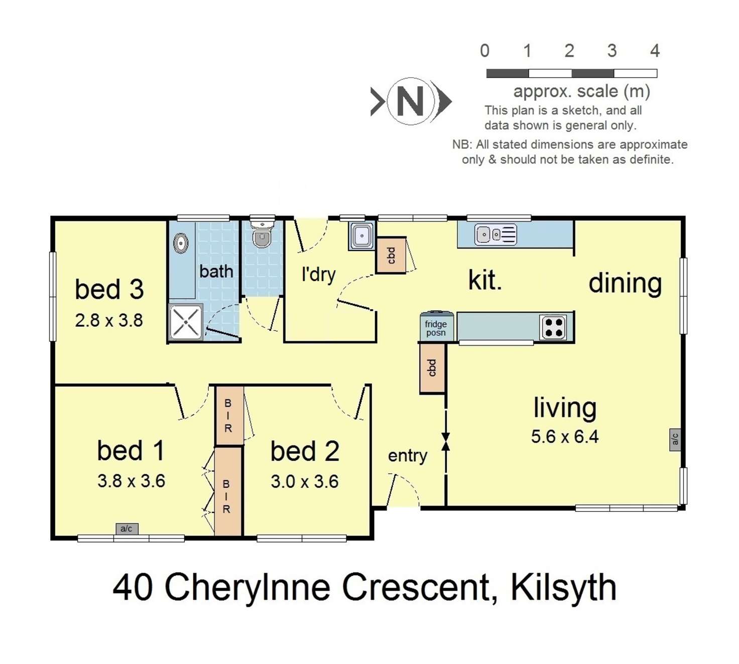 Floorplan of Homely house listing, 40 Cherylnne Crescent, Kilsyth VIC 3137