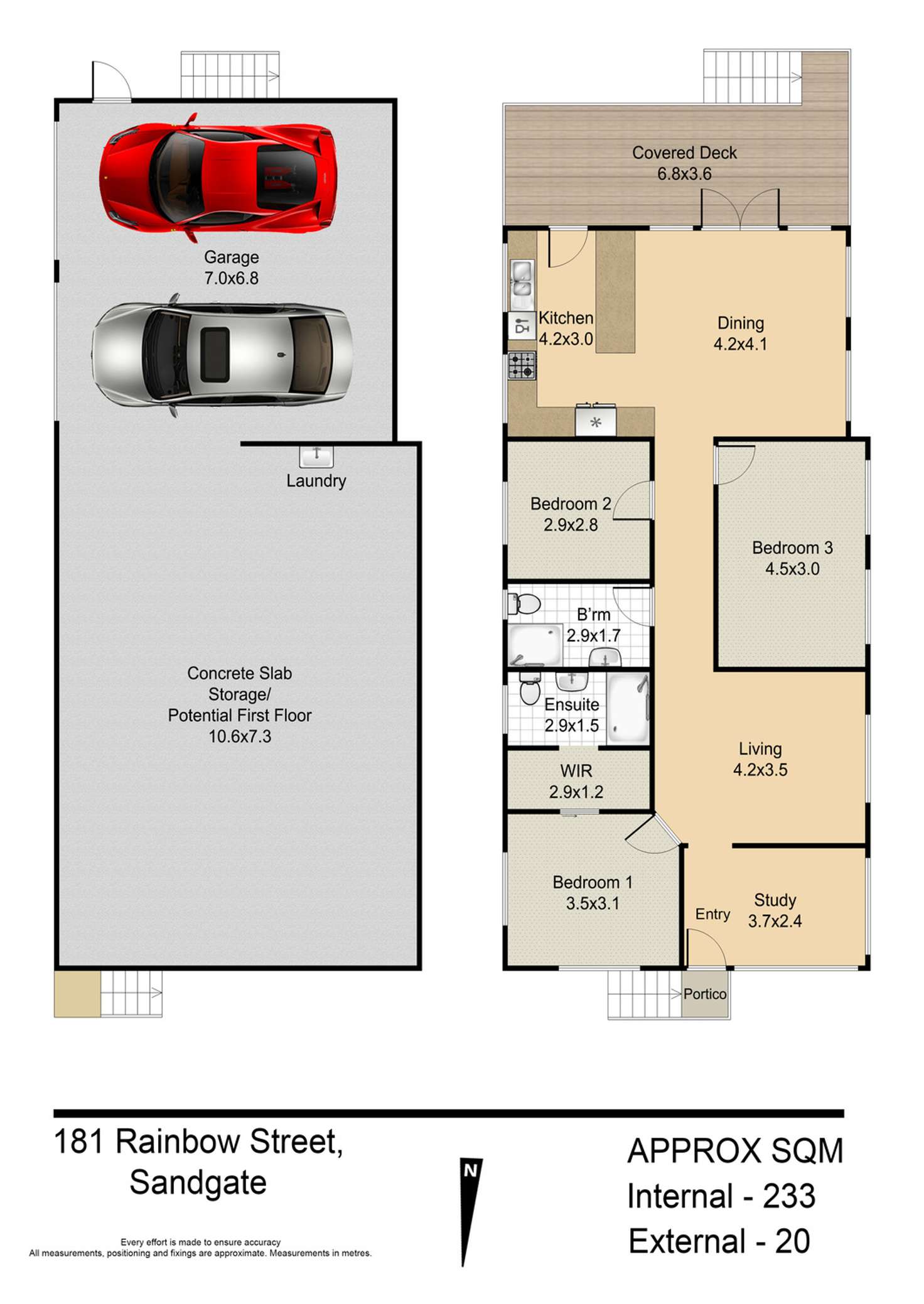 Floorplan of Homely house listing, 181 Rainbow Street, Sandgate QLD 4017