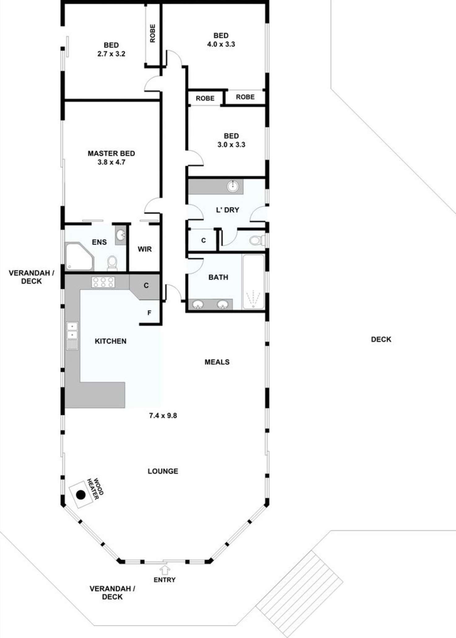 Floorplan of Homely acreageSemiRural listing, 1580 Maroondah Highway, Buxton VIC 3711