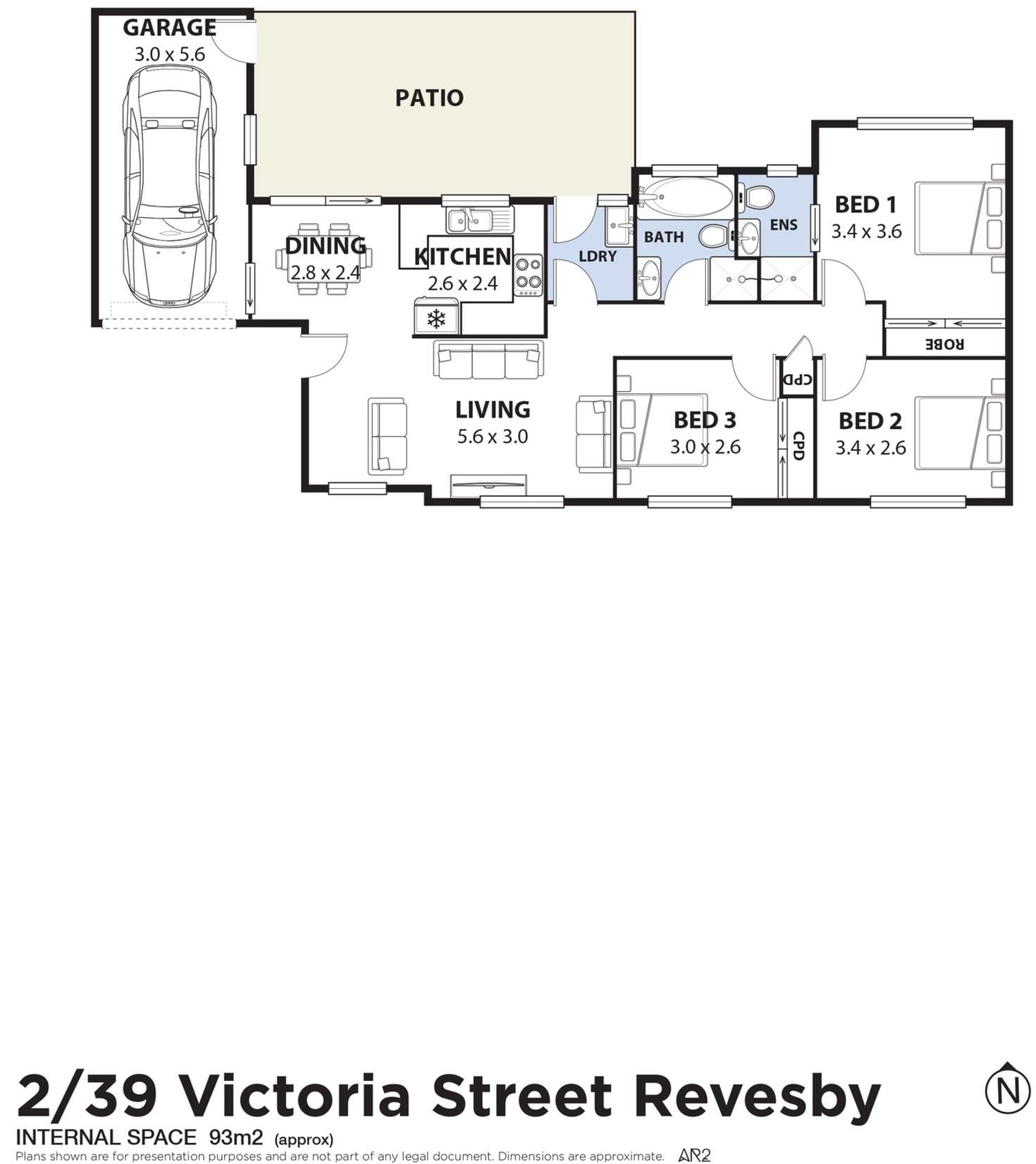 Floorplan of Homely villa listing, 2/39 Victoria Street, Revesby NSW 2212