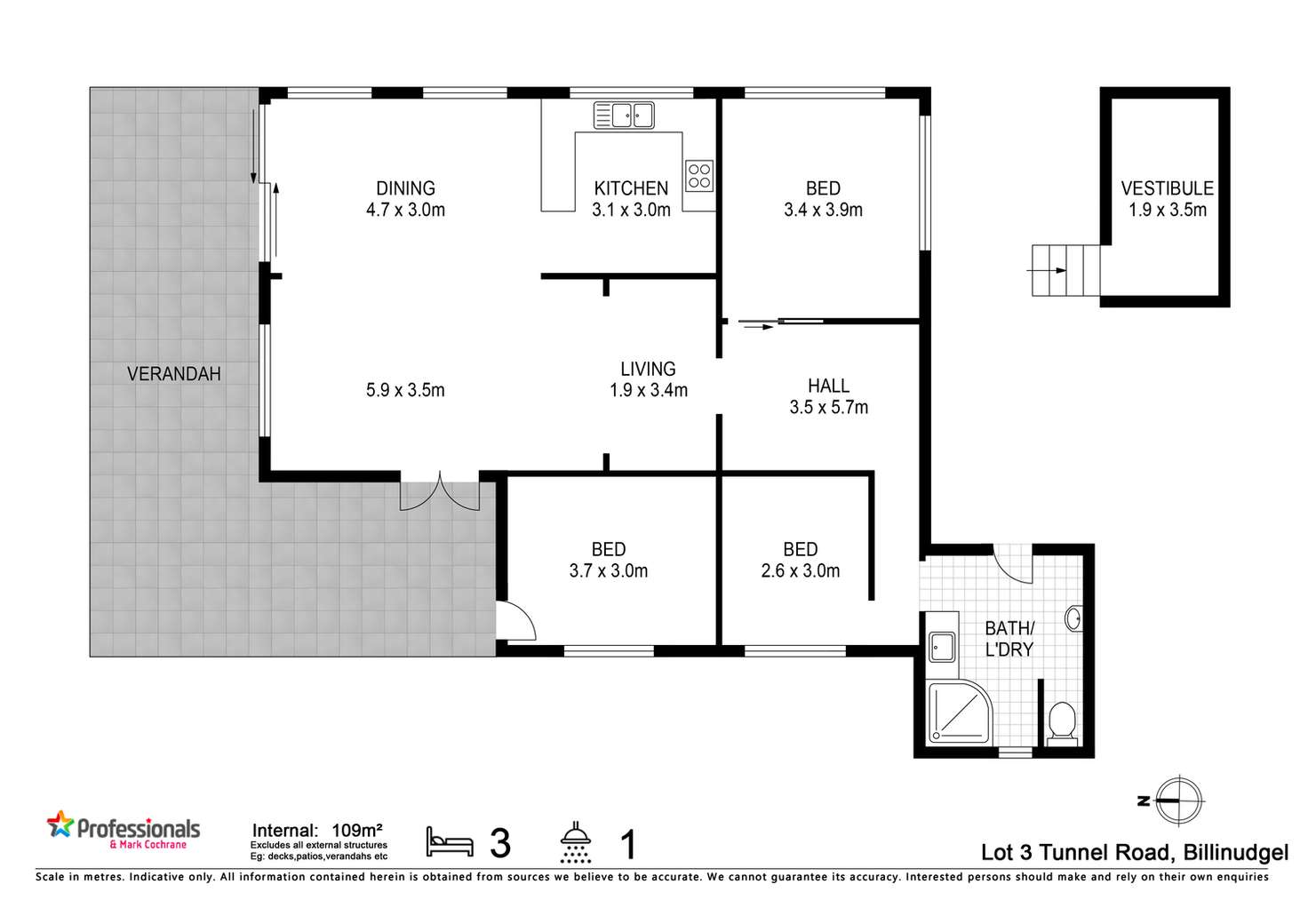 Floorplan of Homely lifestyle listing, 39 O'Donnells Lane, Billinudgel NSW 2483