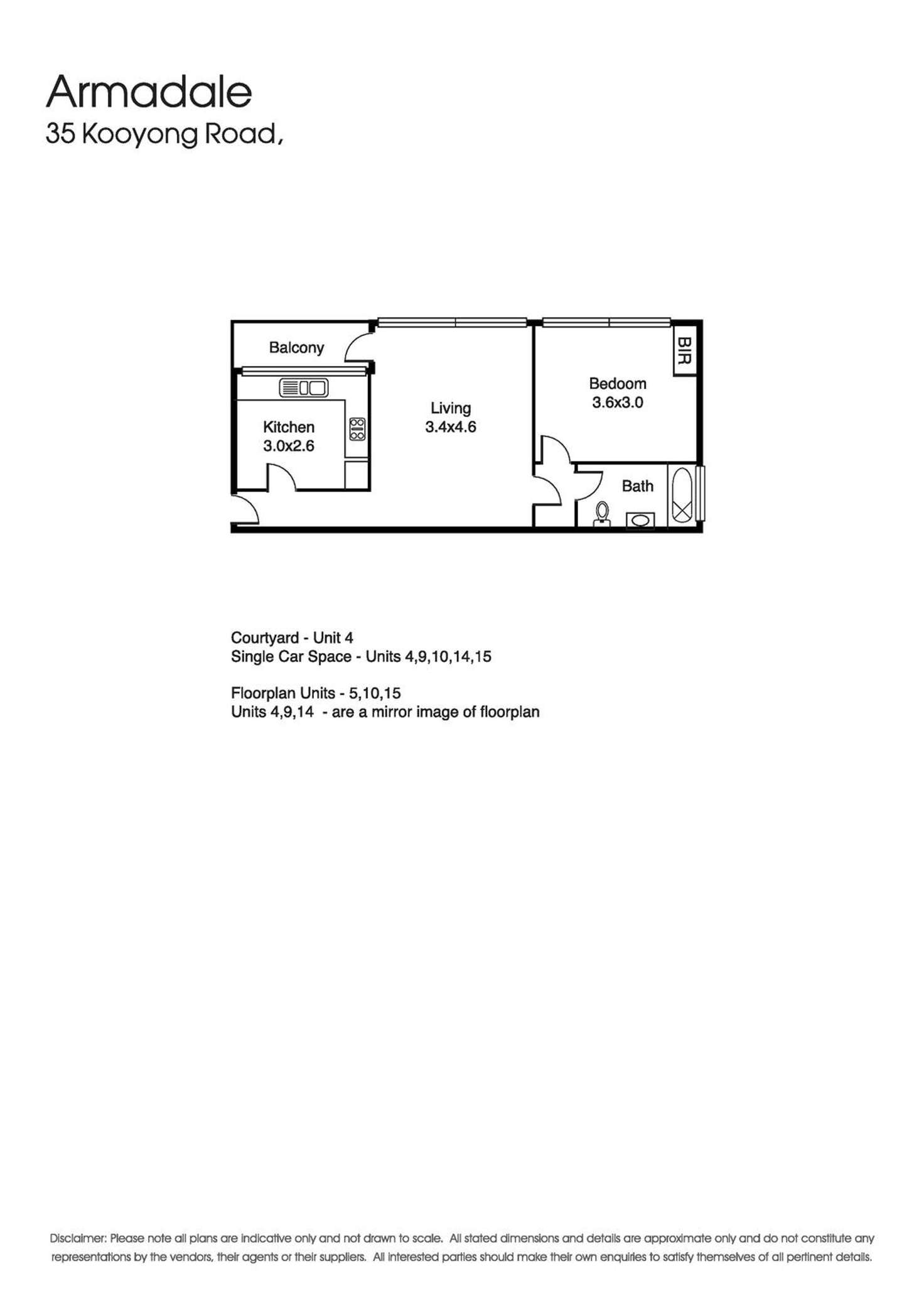 Floorplan of Homely apartment listing, 15/35 Kooyong Road, Armadale VIC 3143