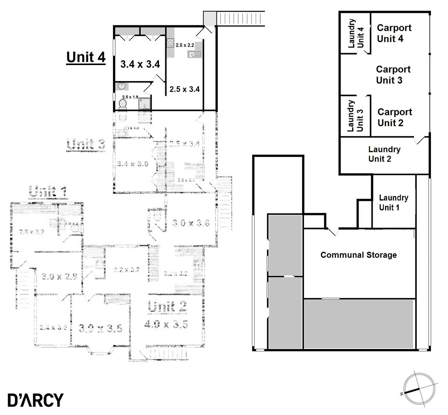 Floorplan of Homely unit listing, 4/73 Lugg Street, Bardon QLD 4065