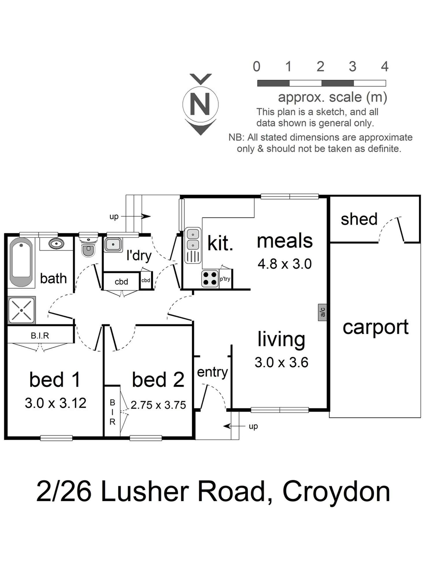 Floorplan of Homely unit listing, 2/26 Lusher Road, Croydon VIC 3136