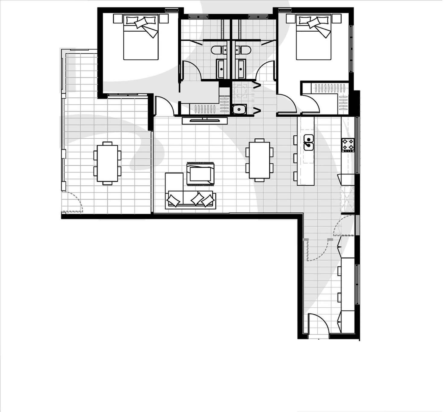 Floorplan of Homely unit listing, 2205/23 Boundary Road, Bardon QLD 4065