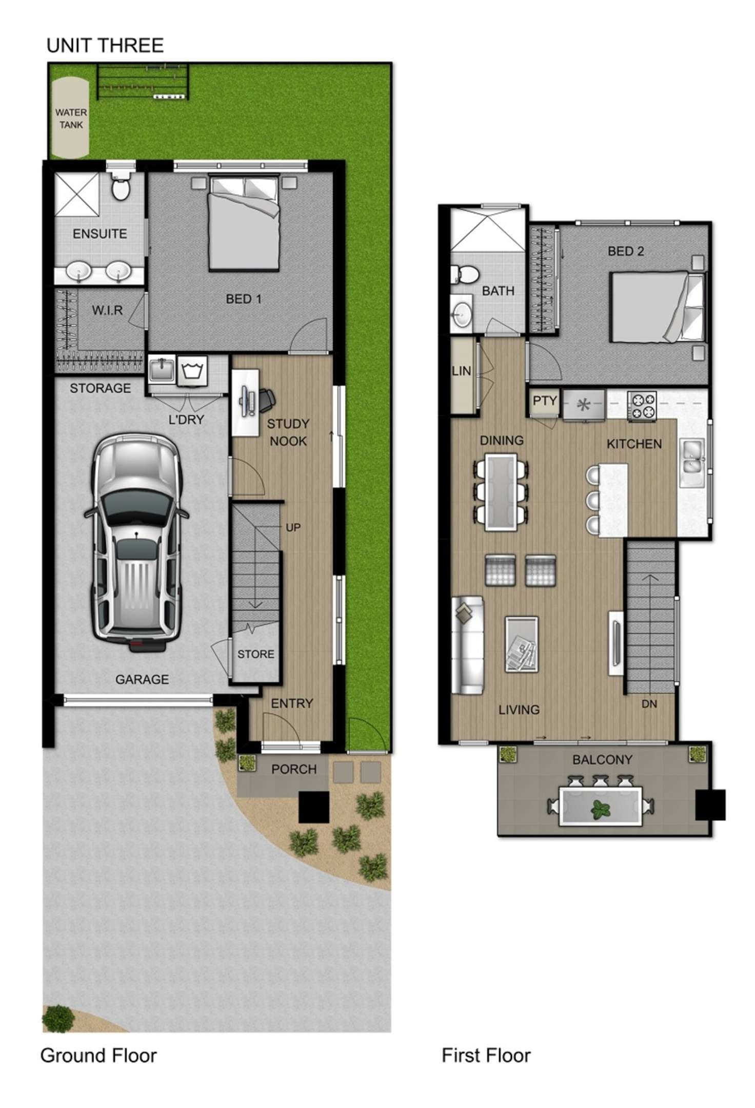 Floorplan of Homely townhouse listing, 1-6/9 Blair Street, Lilydale VIC 3140