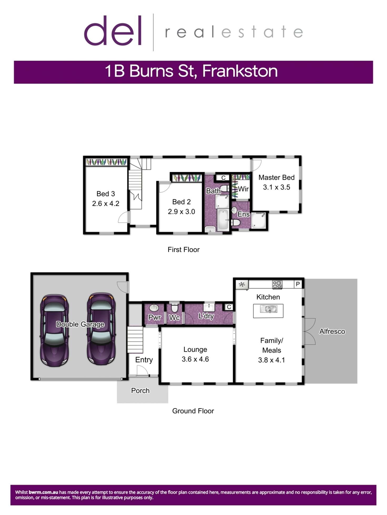 Floorplan of Homely townhouse listing, 1B Burns Street, Frankston VIC 3199