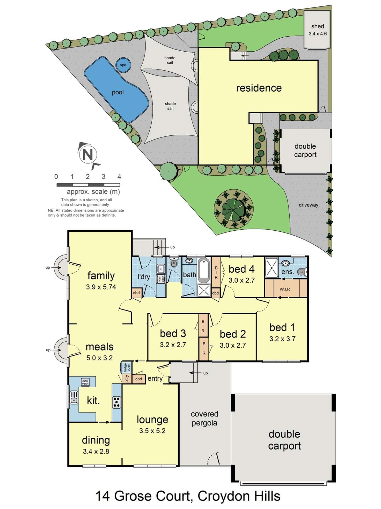 Floorplan of Homely house listing, 14 Grose Court, Croydon Hills VIC 3136