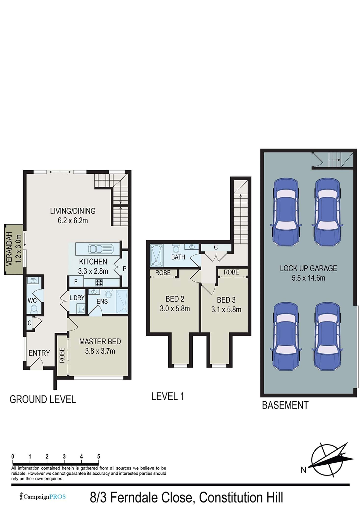 Floorplan of Homely townhouse listing, 8/3 Ferndale Close, Constitution Hill NSW 2145