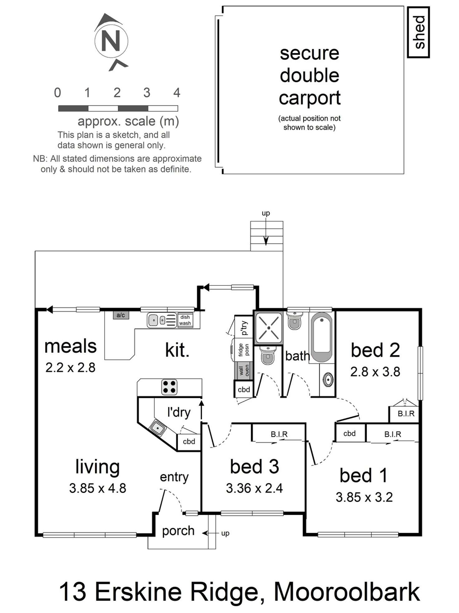 Floorplan of Homely house listing, 13 Erskine Ridge, Mooroolbark VIC 3138