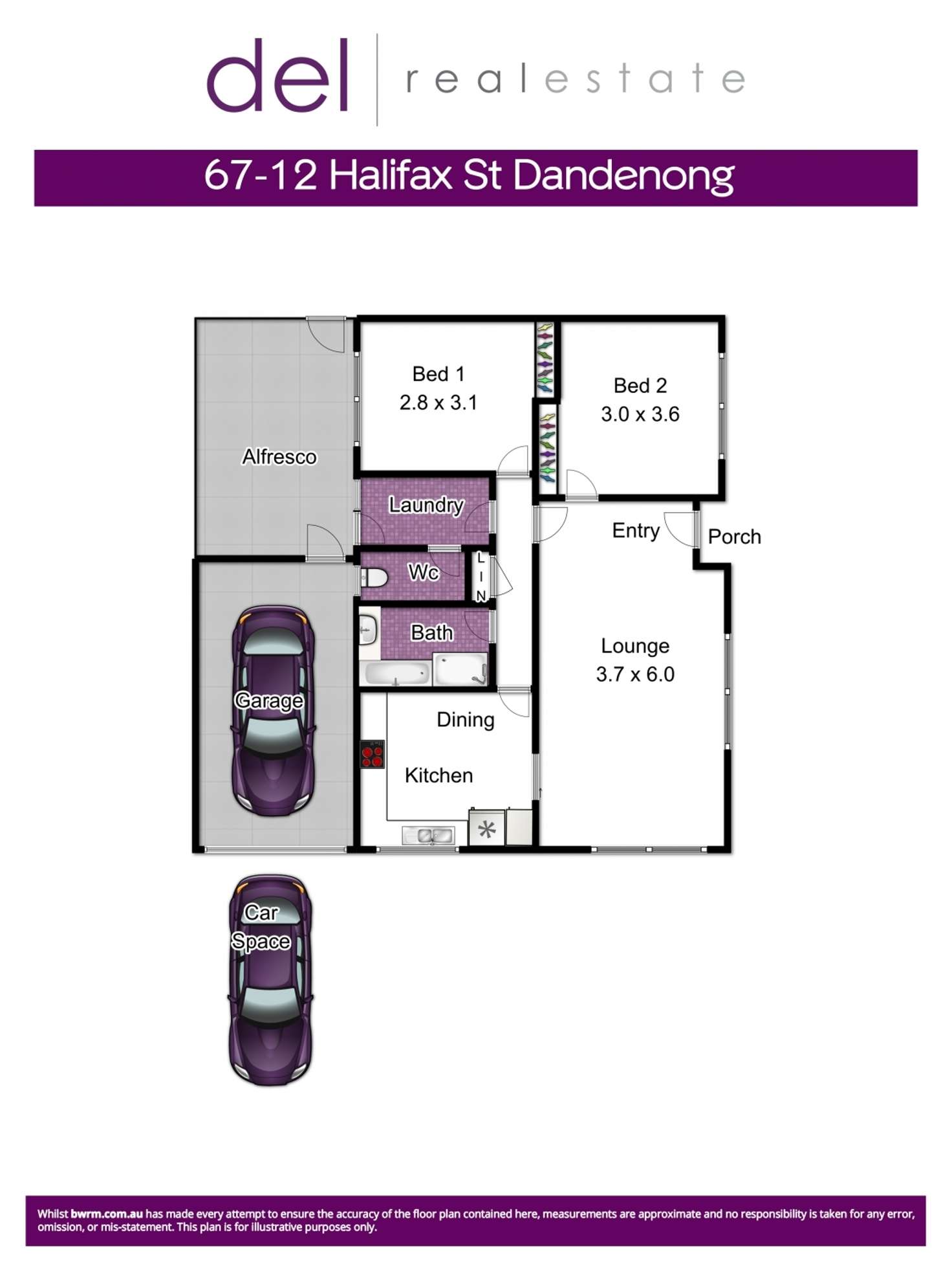 Floorplan of Homely unit listing, 67/12 Halifax Street, Dandenong VIC 3175
