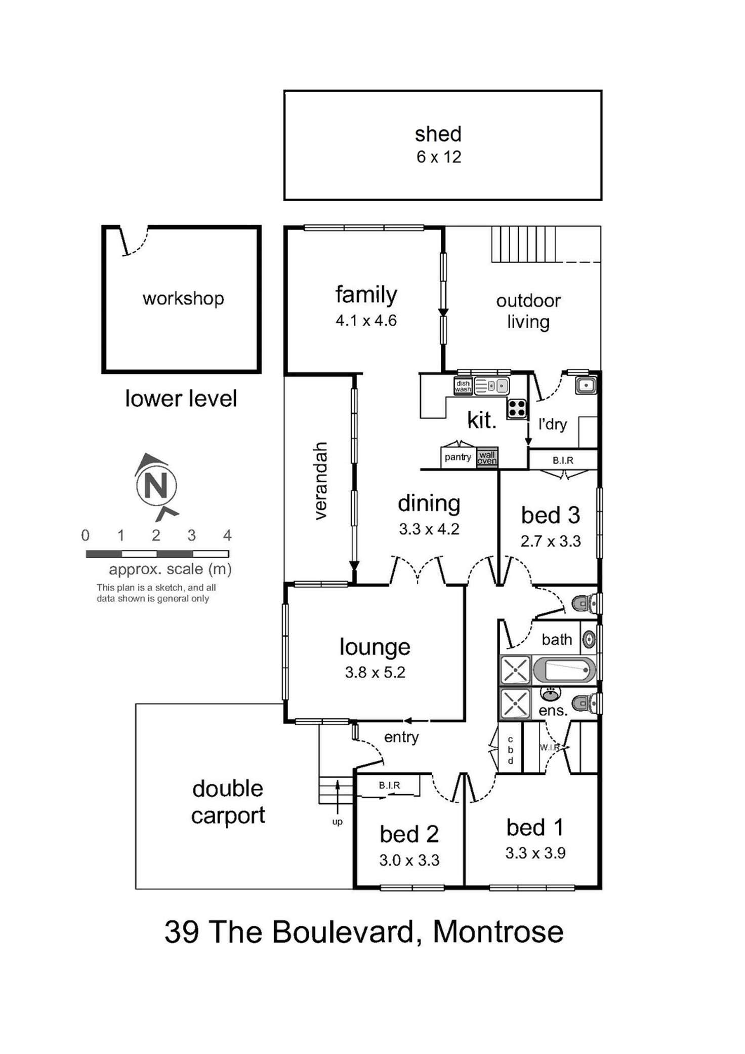 Floorplan of Homely house listing, 39 The Boulevard, Montrose VIC 3765