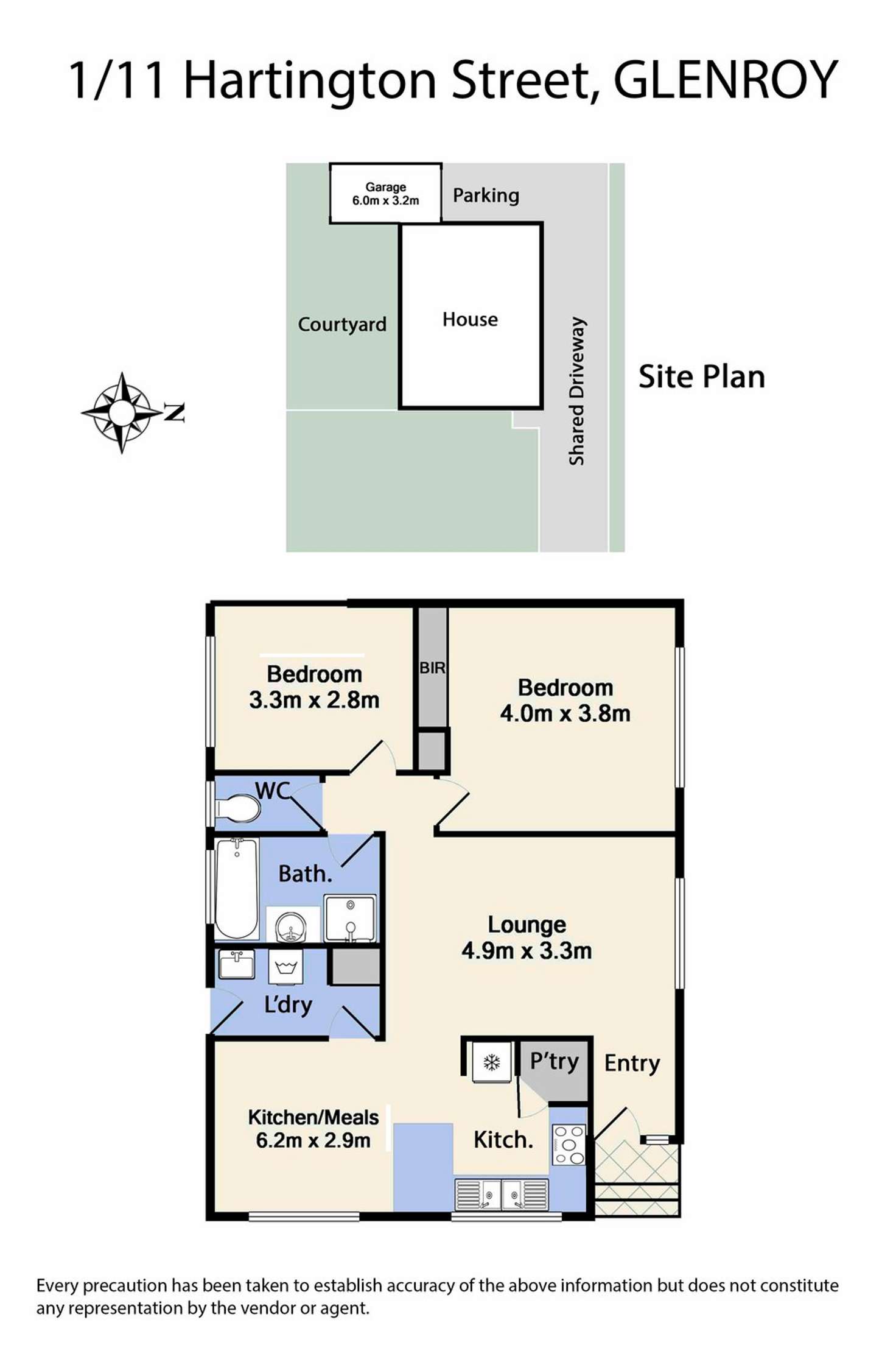 Floorplan of Homely unit listing, 1/11 Hartington Street, Glenroy VIC 3046
