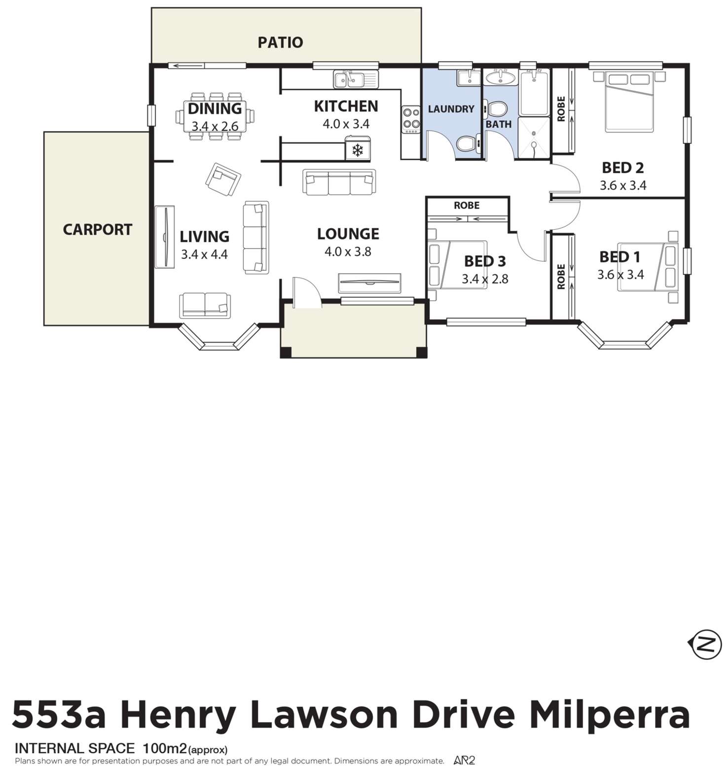 Floorplan of Homely house listing, 553A Henry Lawson Drive, Milperra NSW 2214