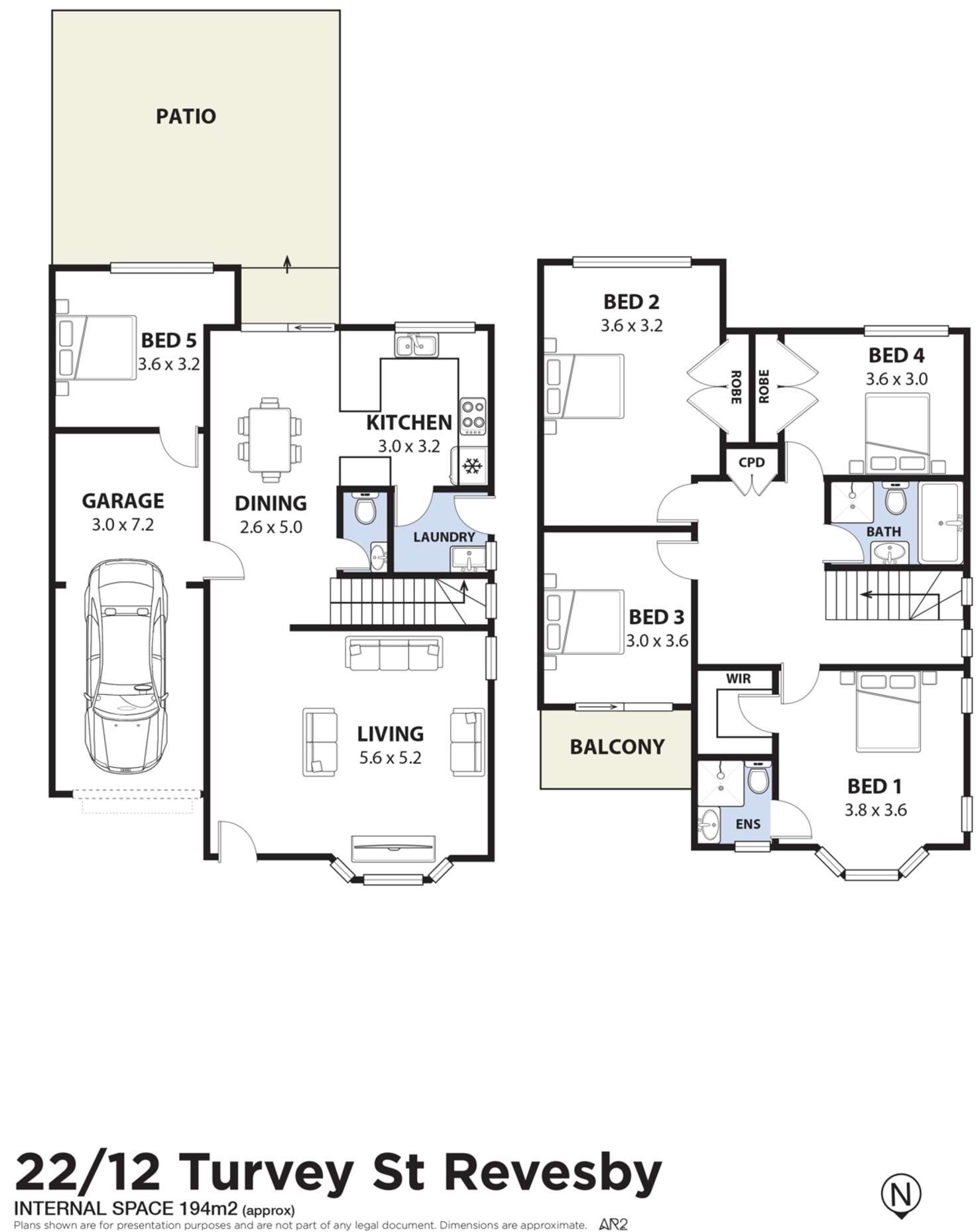 Floorplan of Homely semiDetached listing, 22/12 Turvey Street, Padstow NSW 2211