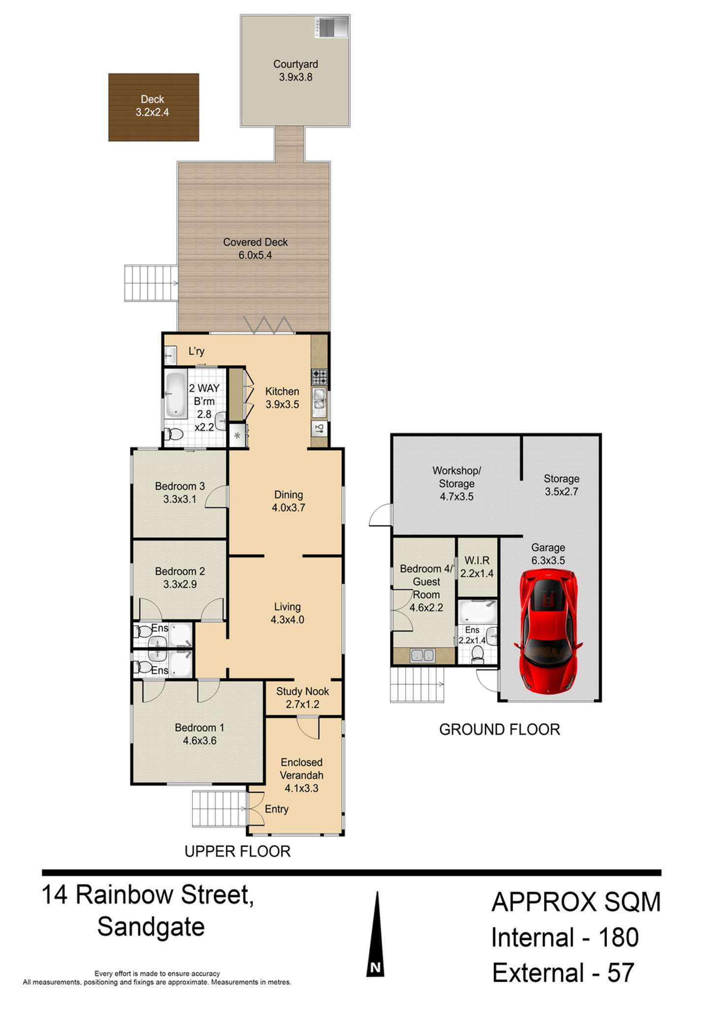 Floorplan of Homely house listing, 14 Rainbow Street, Sandgate QLD 4017