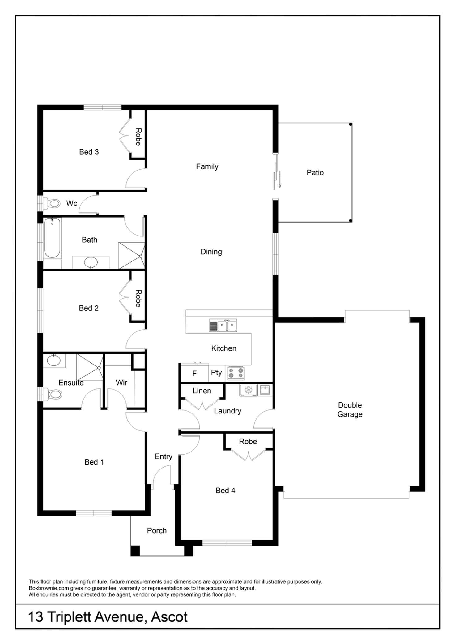 Floorplan of Homely house listing, 13 Triplett Avenue, Ascot VIC 3551