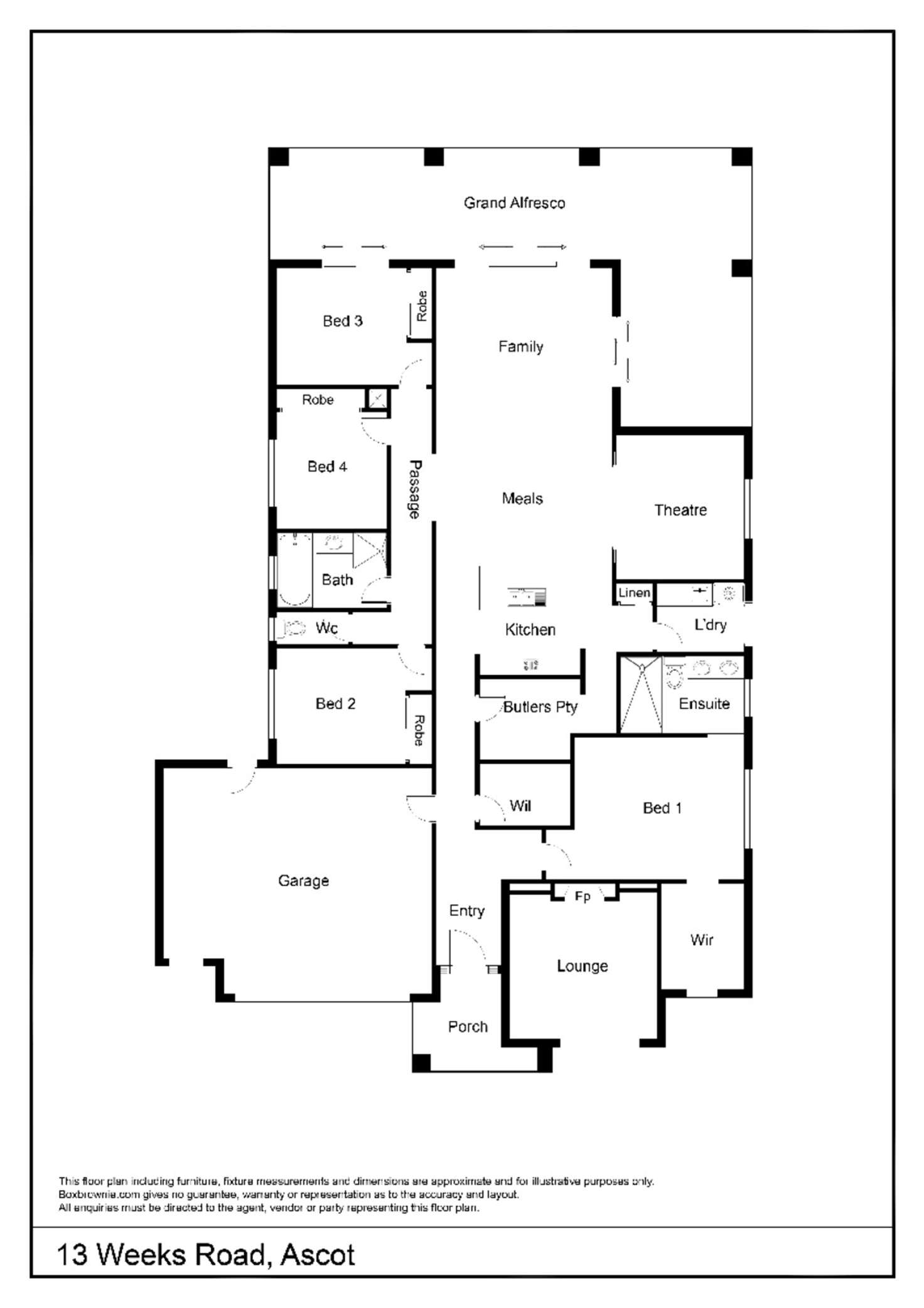 Floorplan of Homely house listing, 13 Weeks Road, Ascot VIC 3551
