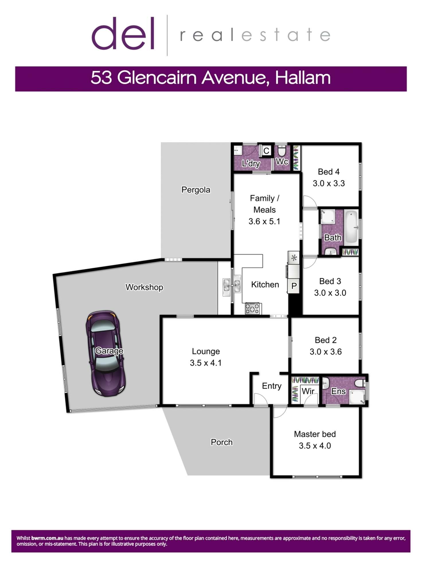 Floorplan of Homely house listing, 53 Glencairn Avenue, Hallam VIC 3803