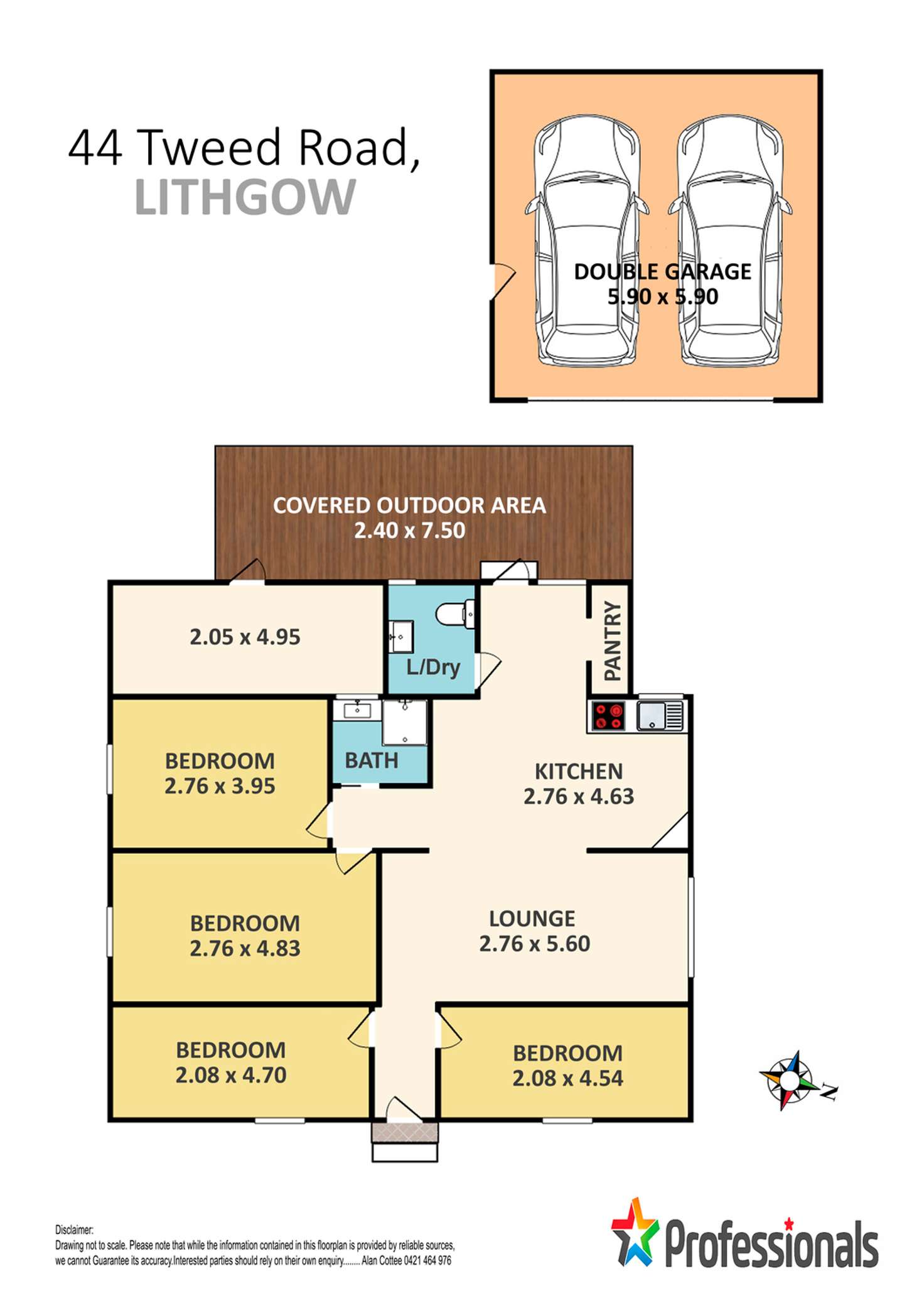 Floorplan of Homely house listing, 44 Tweed Road, Lithgow NSW 2790