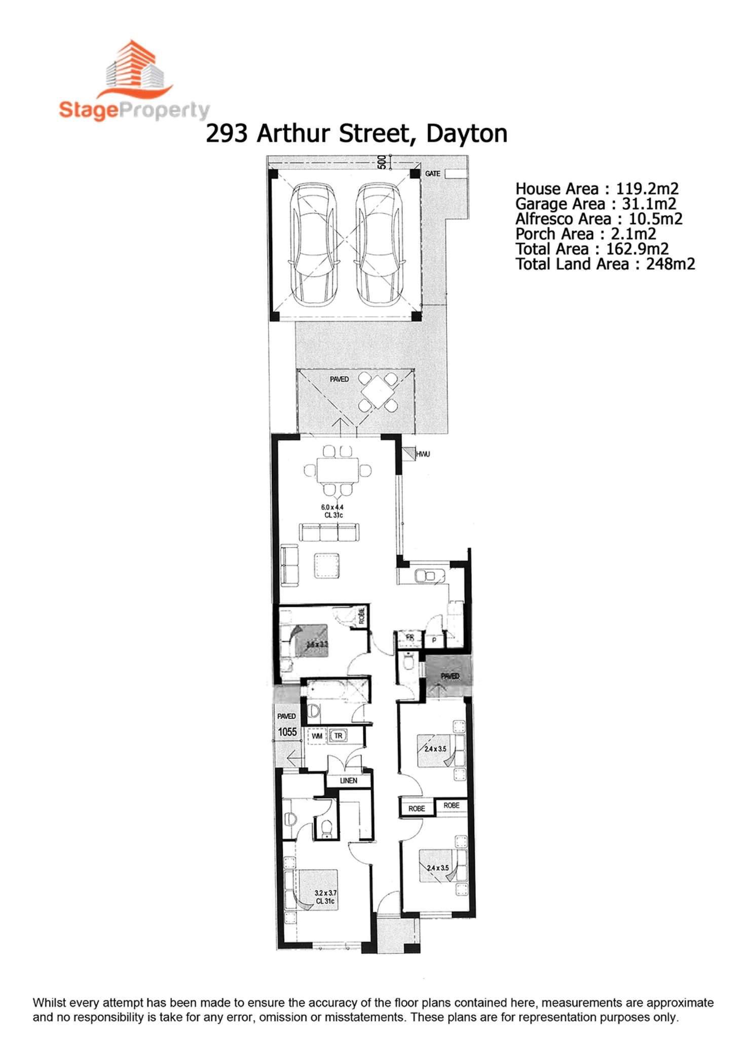 Floorplan of Homely house listing, 293 Arthur Street, Dayton WA 6055