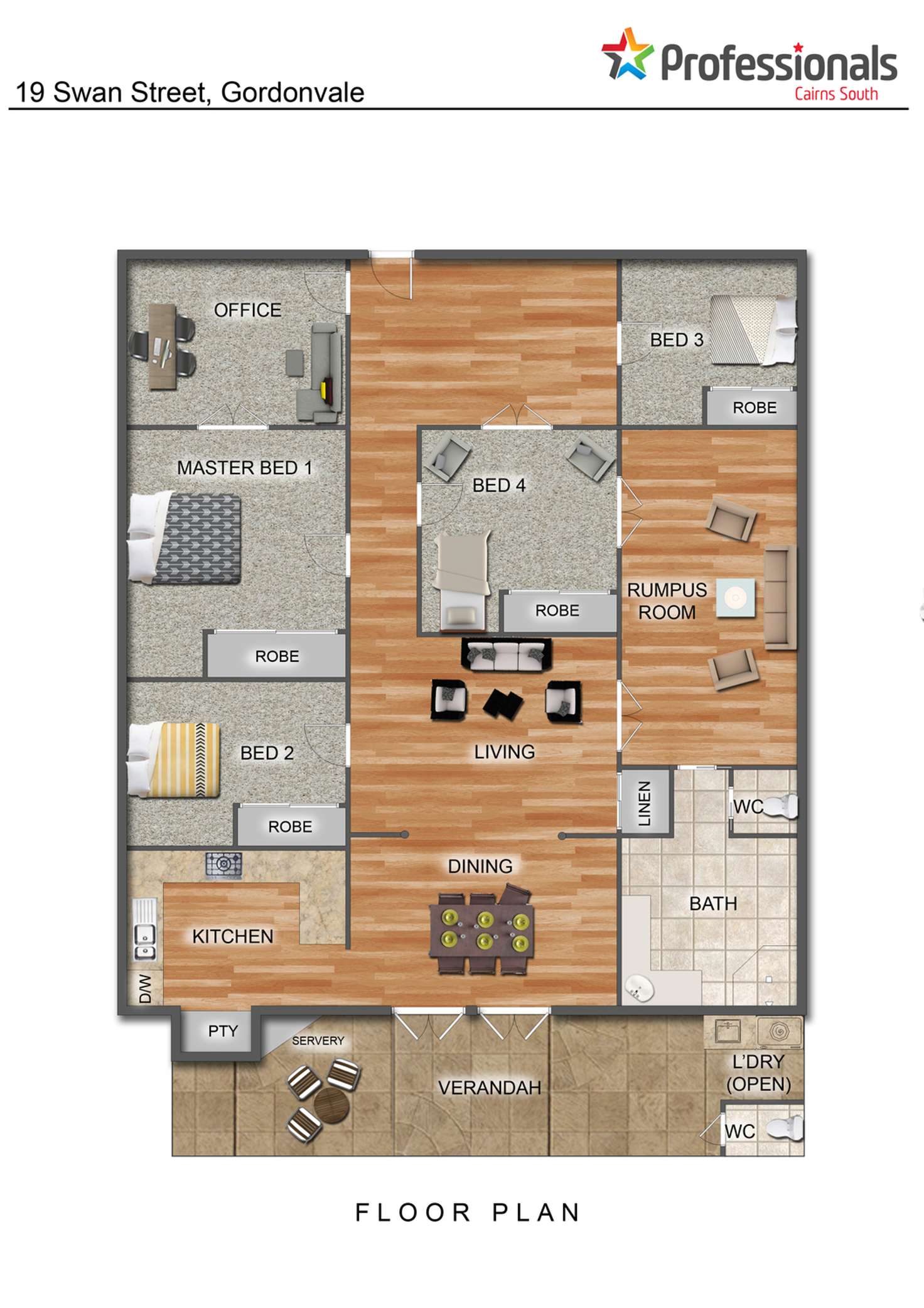 Floorplan of Homely house listing, 19 Swan Street, Gordonvale QLD 4865