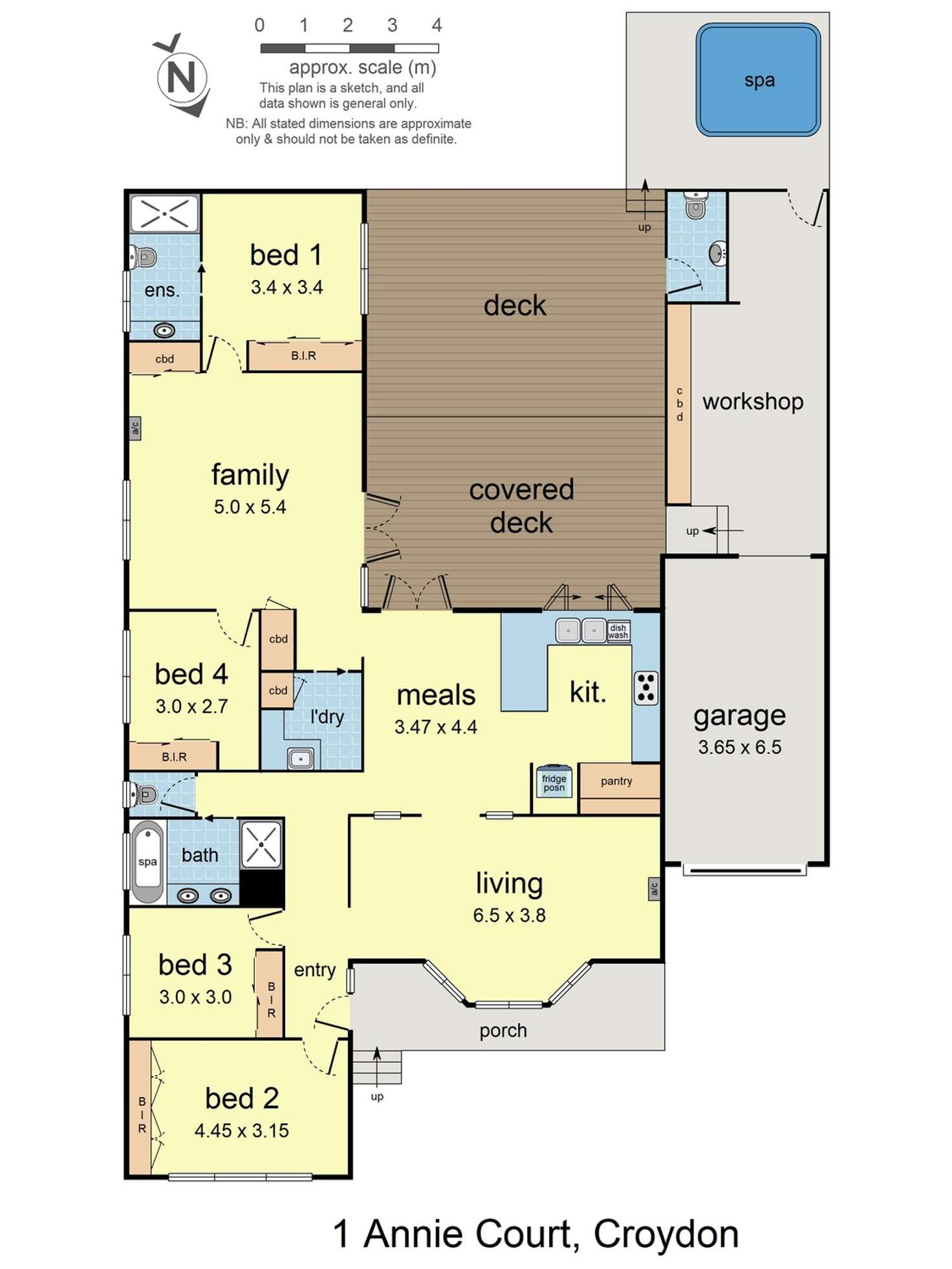 Floorplan of Homely house listing, 1 Annie Court, Croydon VIC 3136