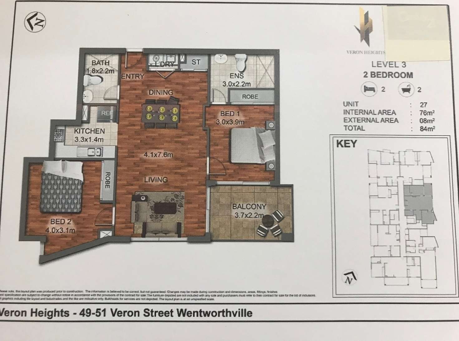 Floorplan of Homely apartment listing, 1/49-51 Veron Street, Wentworthville NSW 2145